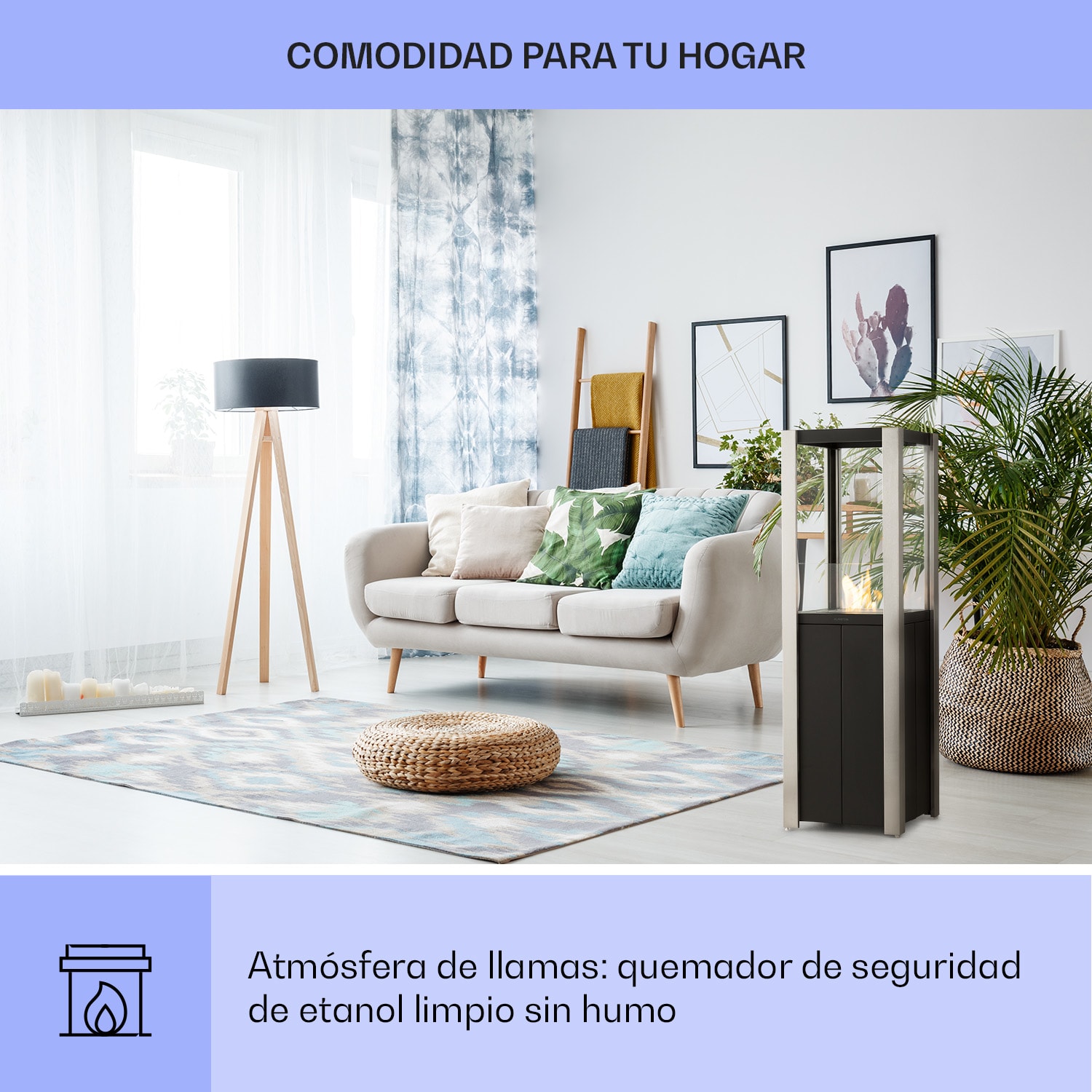 Chimenea de etanol Phantasma Pinar Bioetanol sin humo y sin olor 