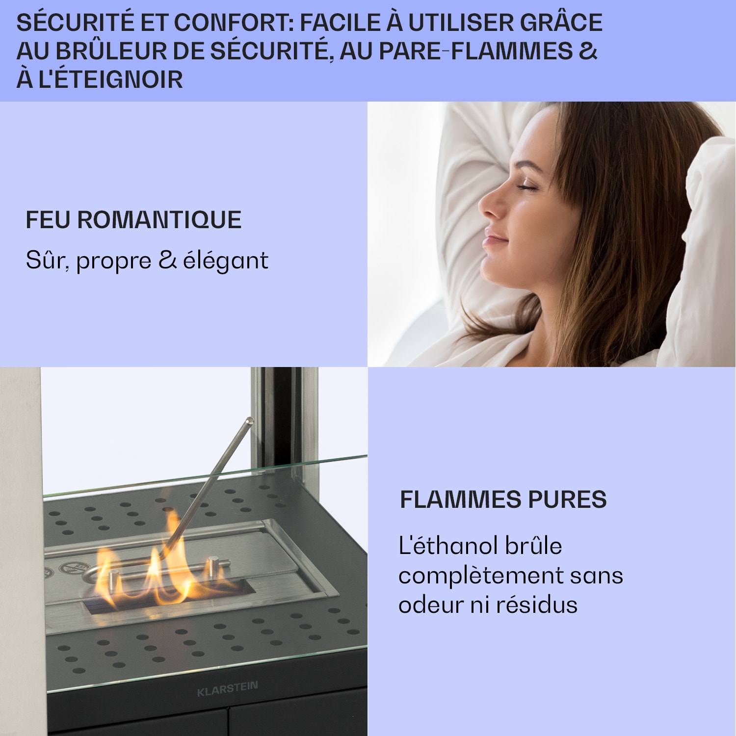 Cheminée à l'éthanol Phantasma Pinar bioéthanol sans fumée ni odeur 