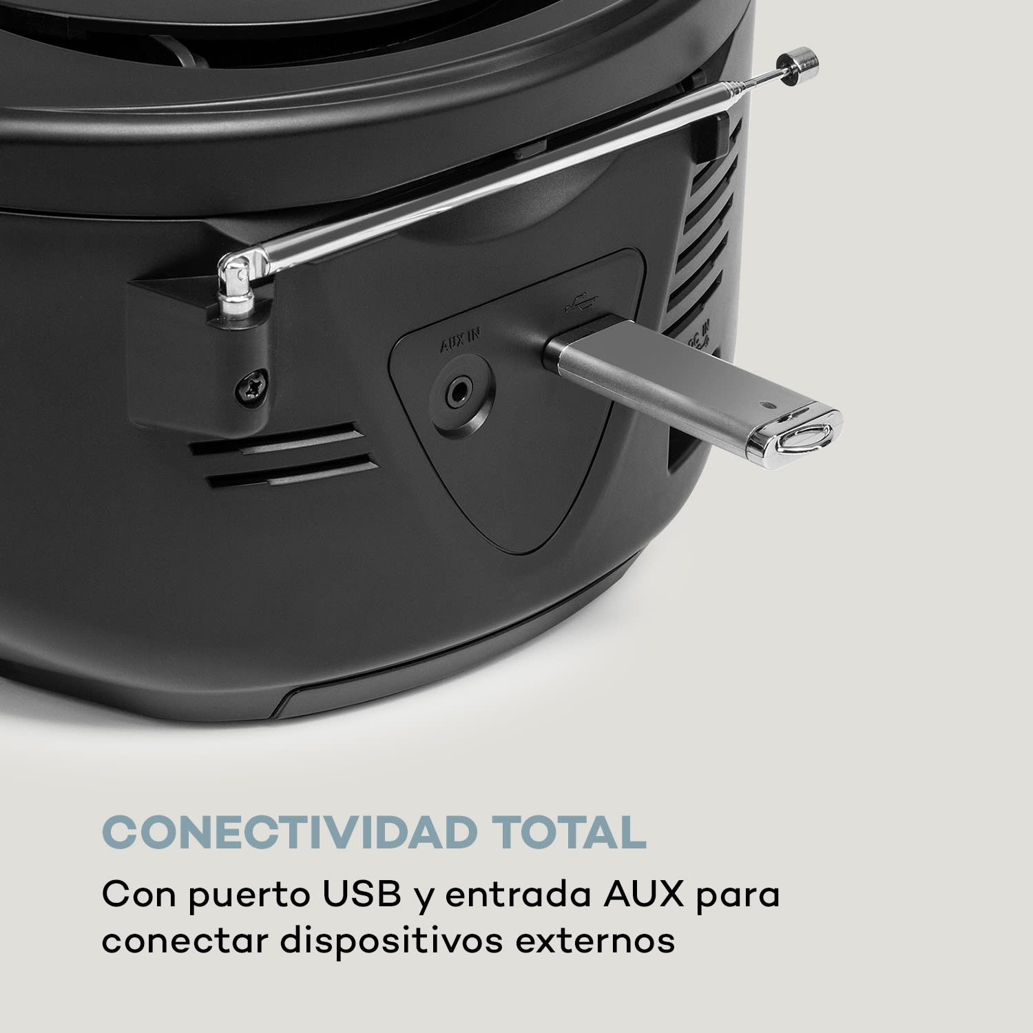 Harper CD Boombox Reproductor de CD Bluetooth Kassette UKW AUX USB 