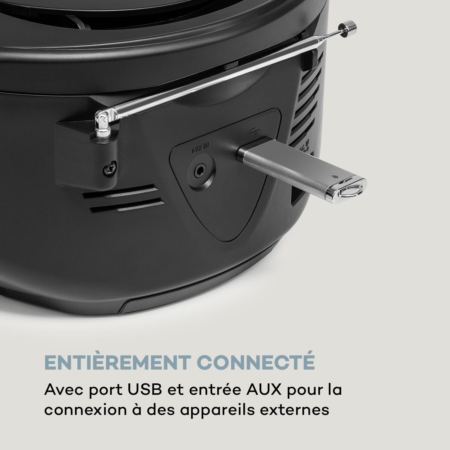 Harper CD Boombox Lecteur CD Cassette Bluetooth FM AUX USB