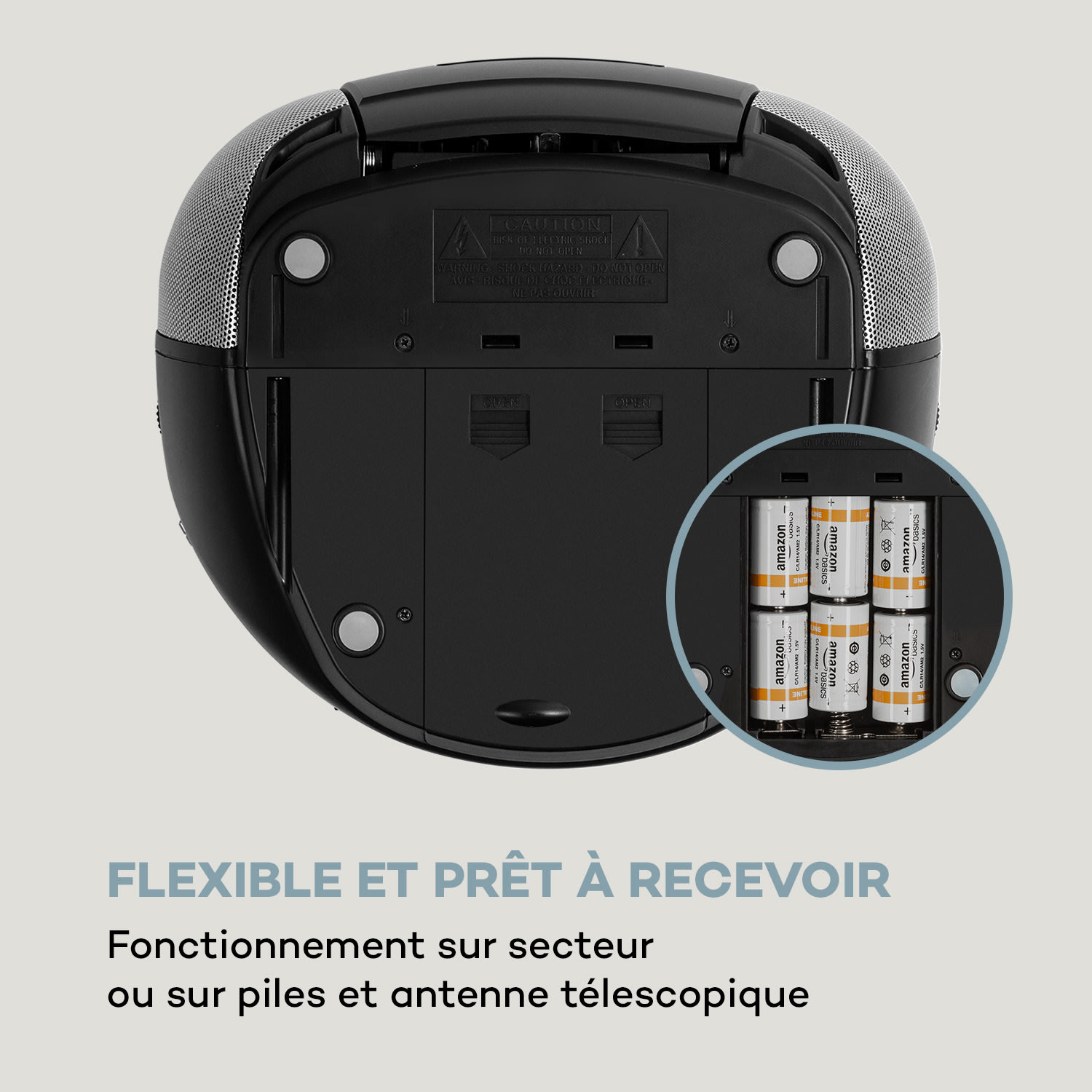 Harper CD Boombox Lecteur CD Cassette Bluetooth FM AUX USB