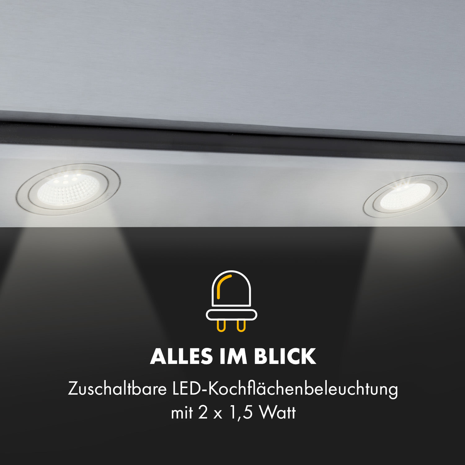 Balzac Silent 60 Dunstabzugshaube 250W 3 Stufen 604 m³/h LED EEK A 