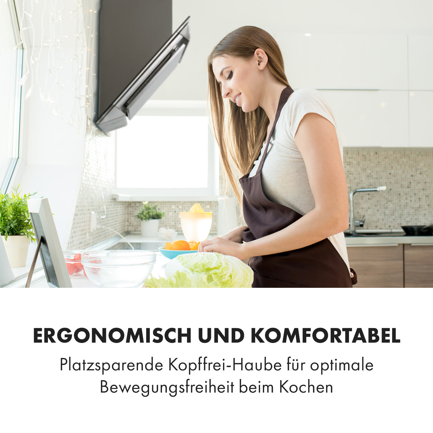 Balzac Silent 60 Dunstabzugshaube 250W 3 Stufen 604 m³/h LED EEK A 