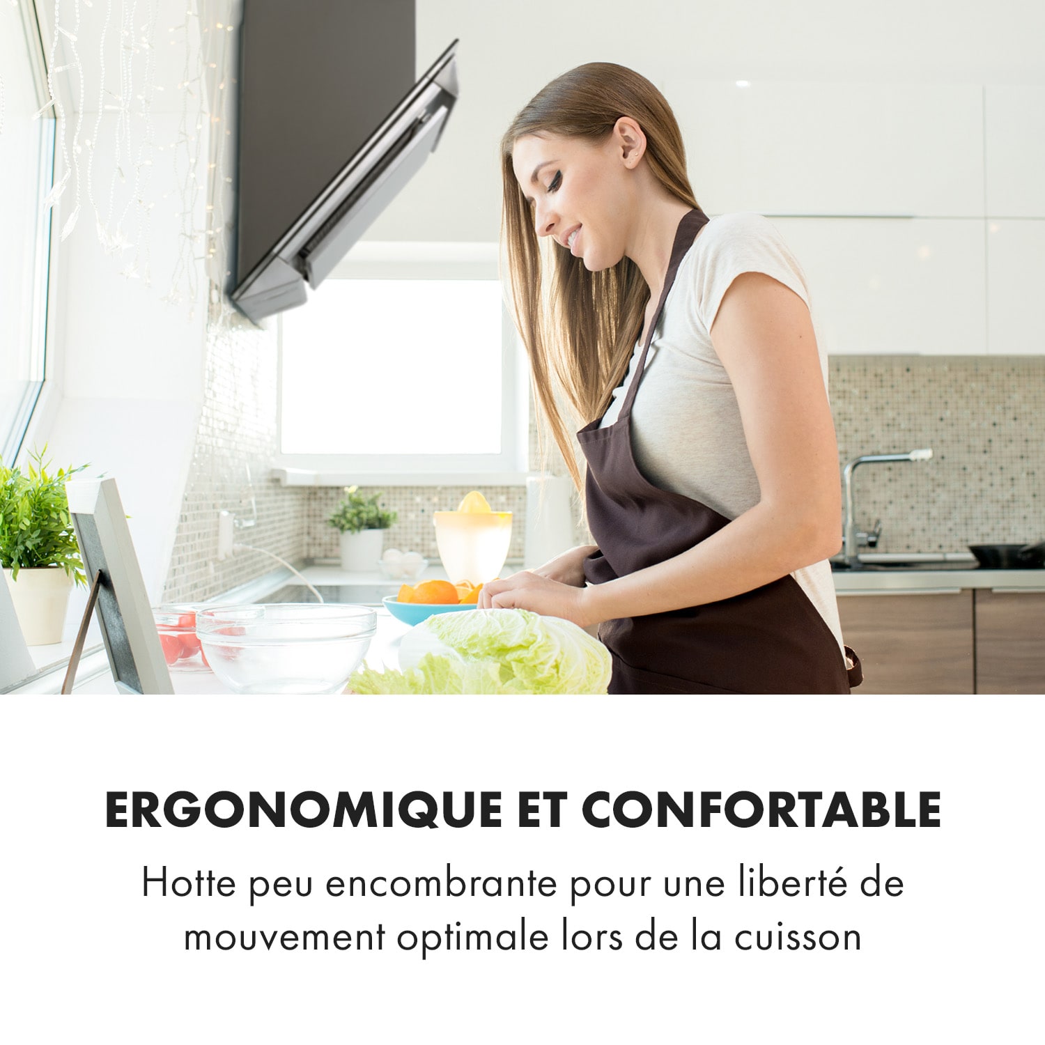 Balzac Silent 60 afzuigkap 250W 3 standen 604 m³/h LED EEK A 60 cm