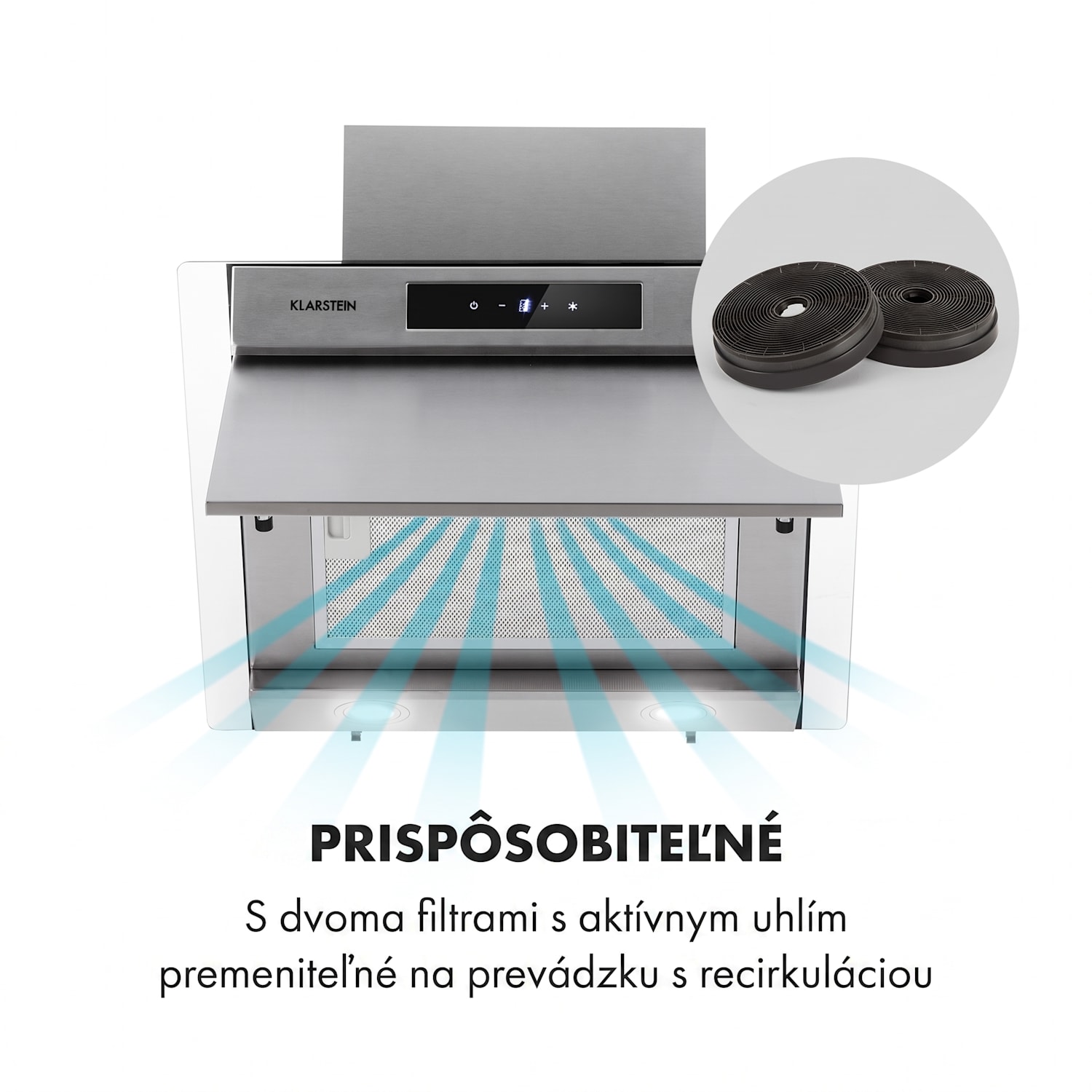 Balzac Silent 60, digestor, 60 cm, nástenný, 604 m³/h, A, dotykové ovládanie, nehrdzavejúca oceľ A