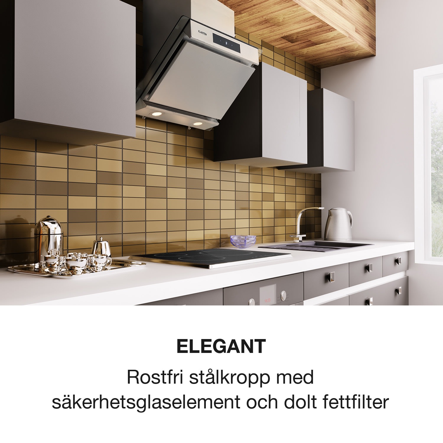 Balzac Silent 60 Köksfläkt 250W 604 m³/h LED EK A 
