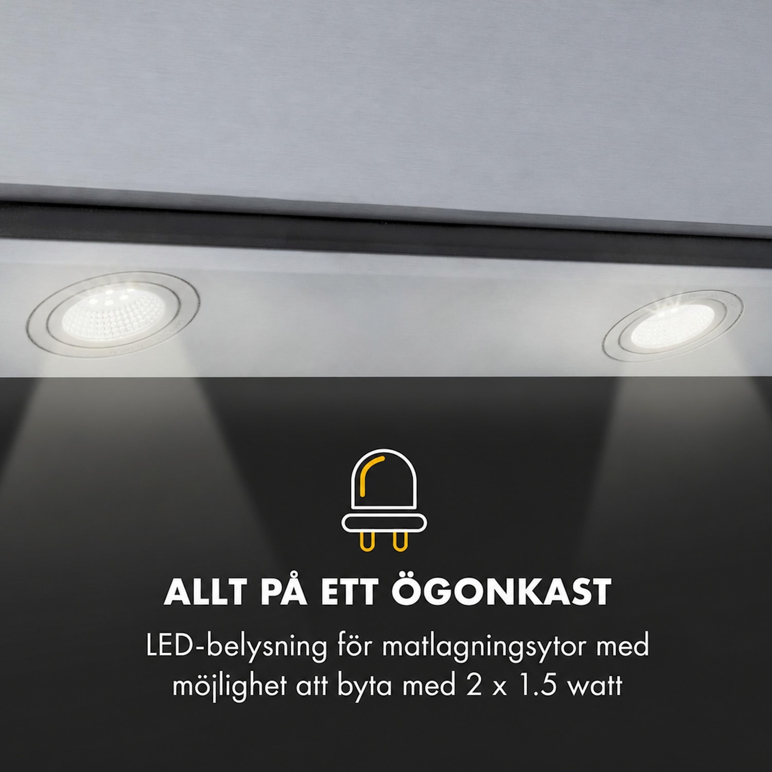 Balzac Silent 60 Köksfläkt 250W 604 m³/h LED EK A 