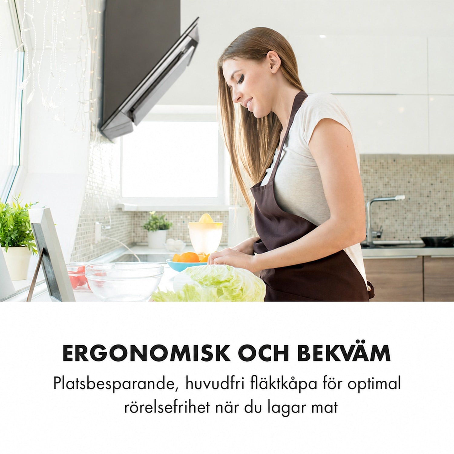 Balzac Silent 60 Köksfläkt 250W 604 m³/h LED EK A 