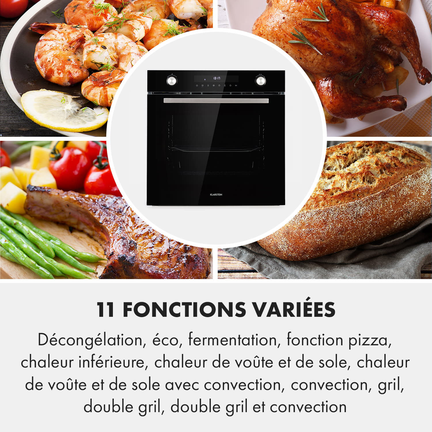 Robuchon four encastrable 3200 W 11 fonctions Classe A+ 