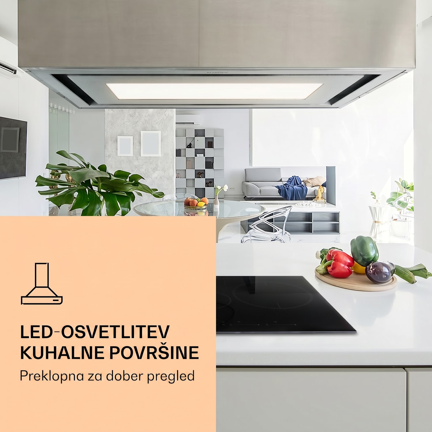 Remy Brilliant Edition, otoška napa, 90 cm, 586 m³ / h, EEK A, LED, steklo, nerjaveče jeklo 