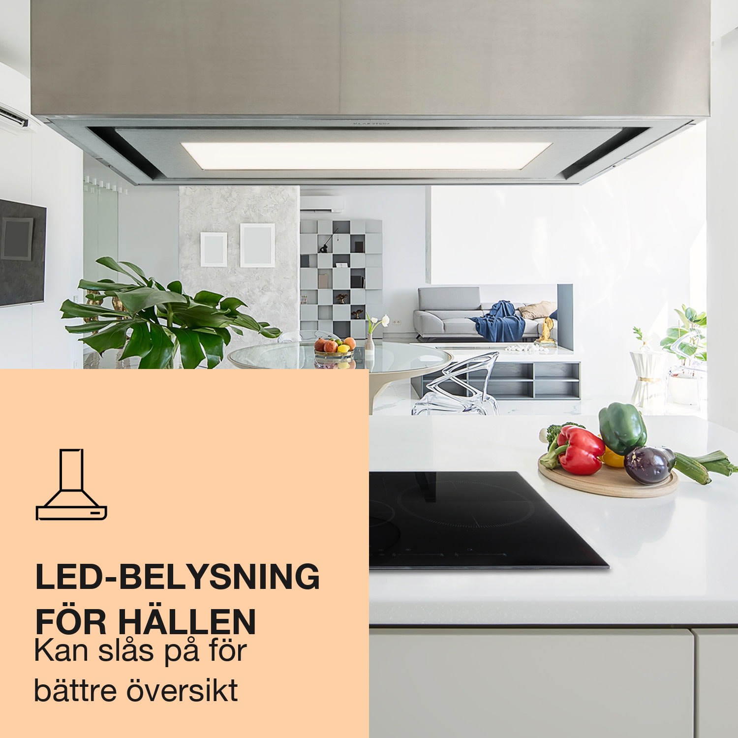 Remy Brilliant Edition Köksfläkt 90cm 609 m³/h EK A LED glas 