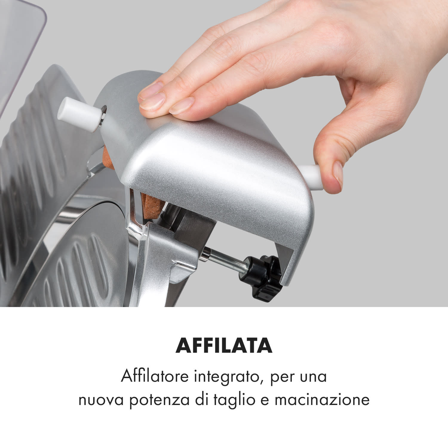 Carpaccio, Affettatrice, 0-12mm, 200x155mm, Acciaio Inox, 240W Argento