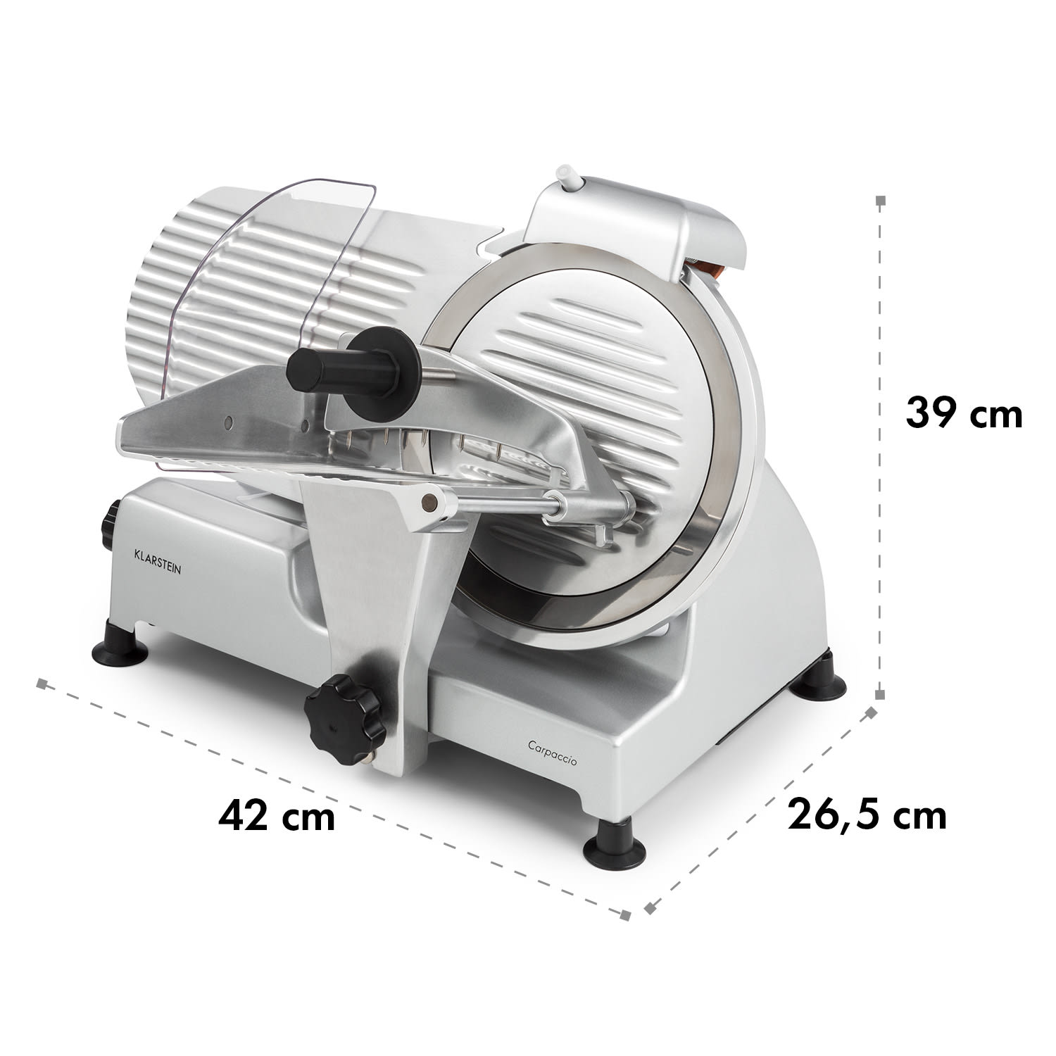 Carpaccio, Affettatrice, 0-12mm, 200x155mm, Acciaio Inox, 240W Argento