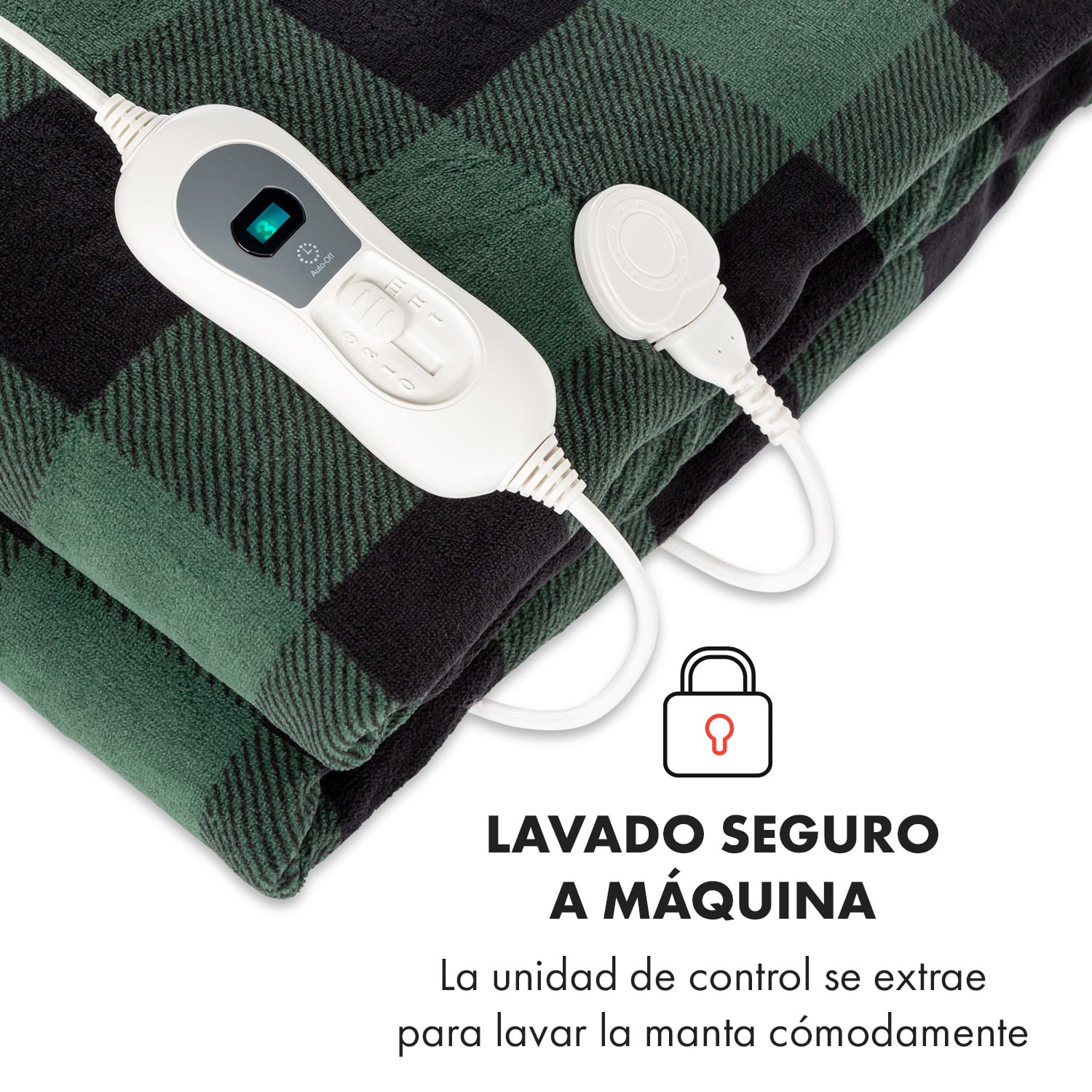 Dr. Watson XXL Manta eléctrica 3 niveles de potencia Lavable 200x180 cm  Microfelpa Multi | XXL
