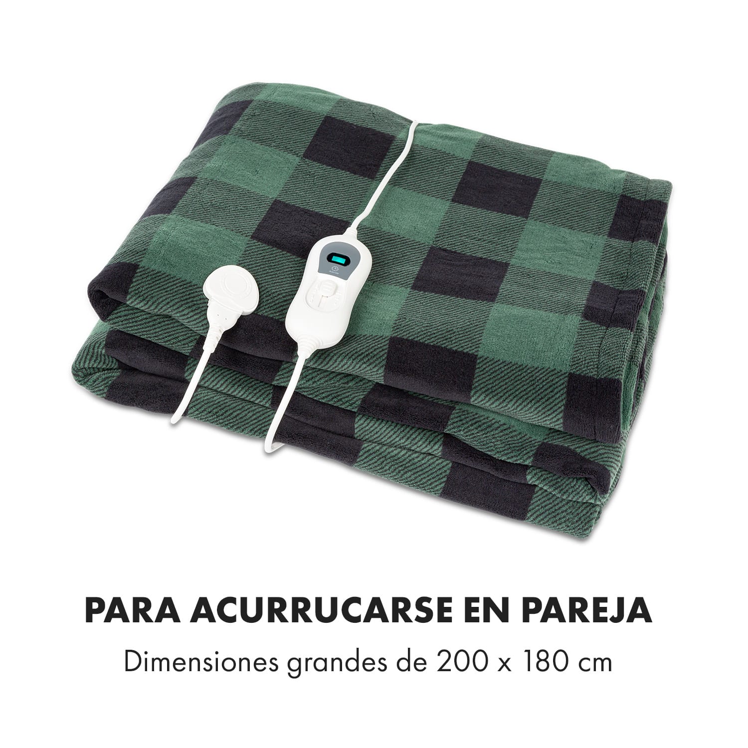 Dr. Watson XXL Manta eléctrica 3 niveles de potencia Lavable 200x180 cm  Microfelpa Multi | XXL