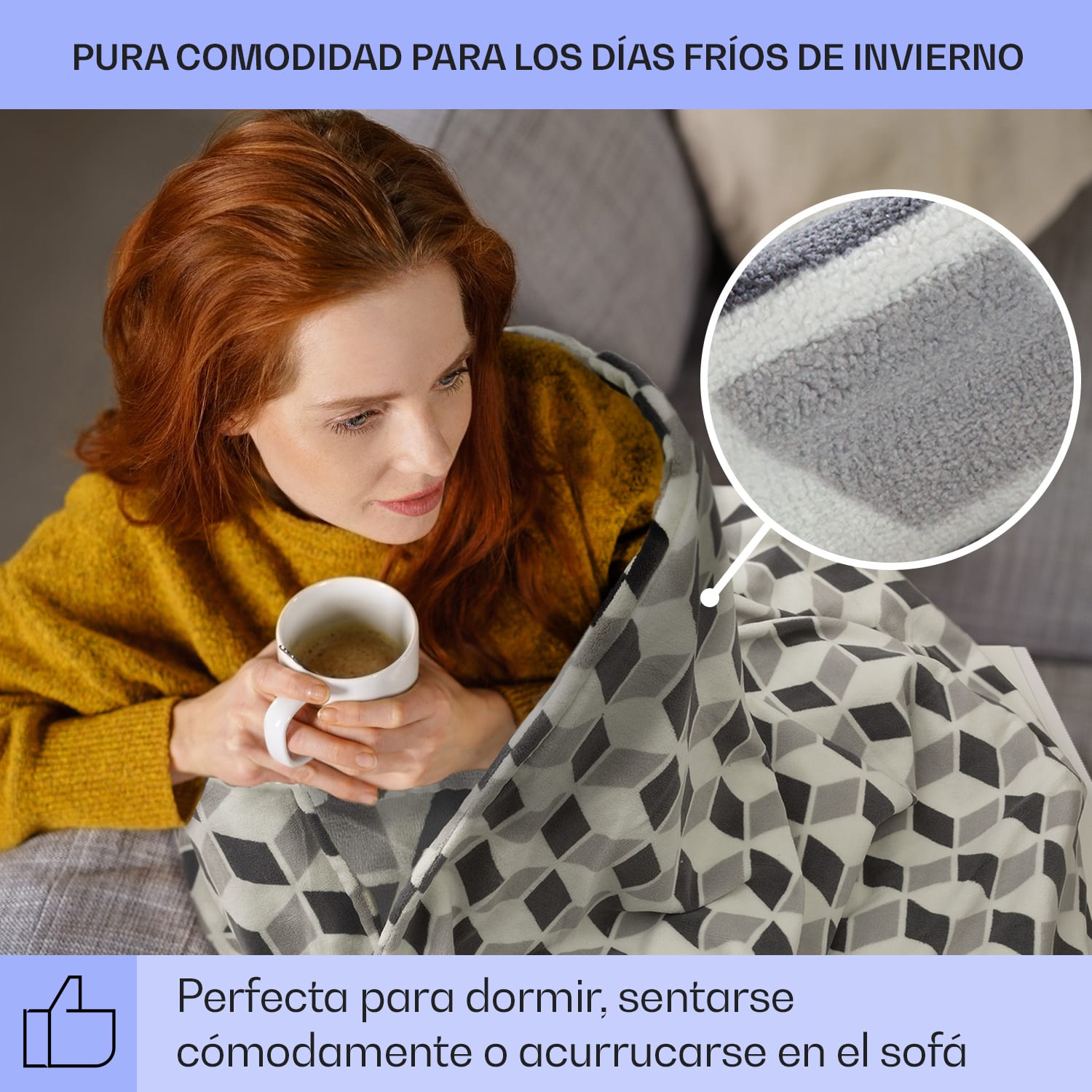 Dr. Watson XXL Manta eléctrica 3 niveles de potencia Lavable 200x180 cm Microfelpa Verde Estampado | XXL