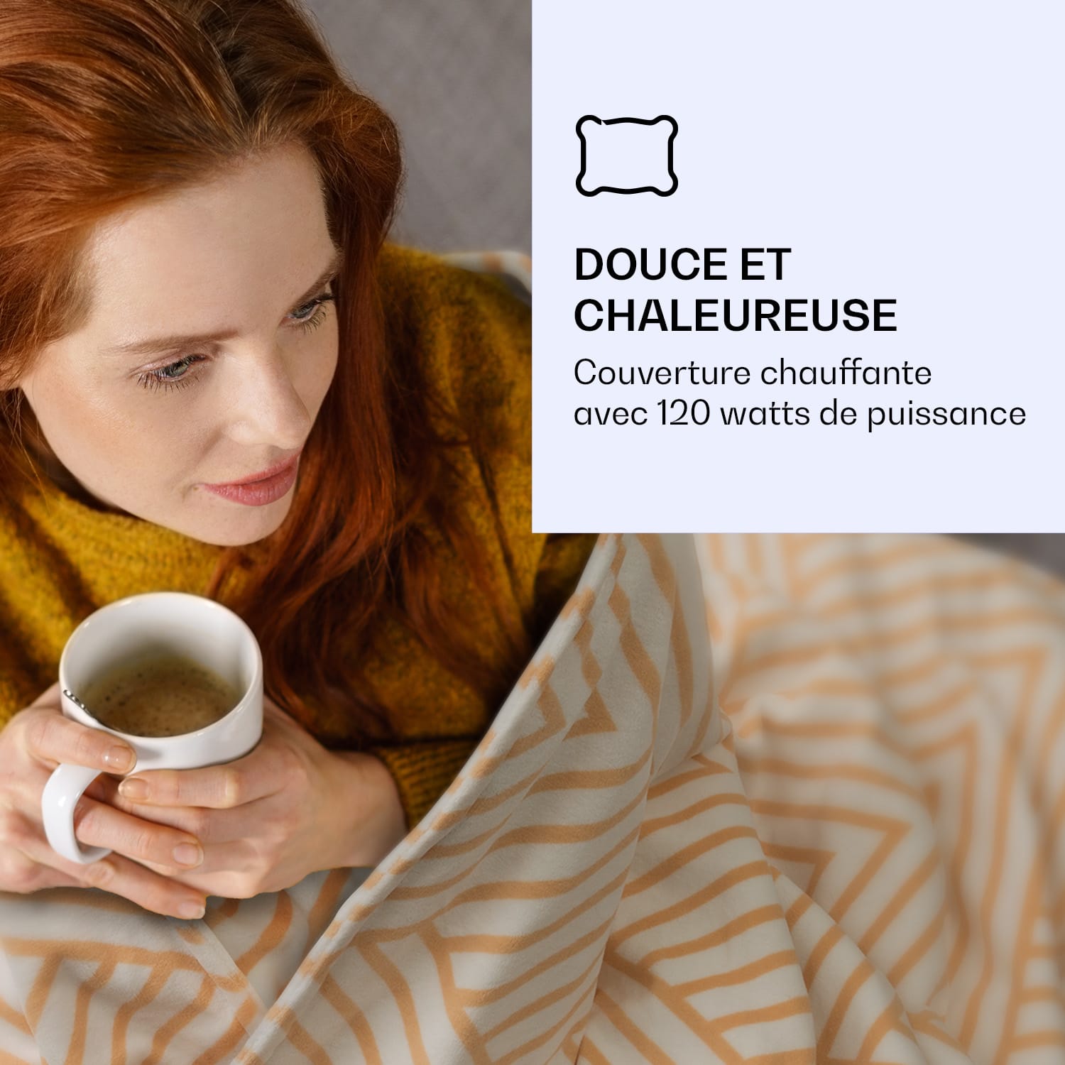 Dr. Watson XXL Couverture électrique 3 niveaux de puissance lavable 200 x 180cm  micro-peluche 