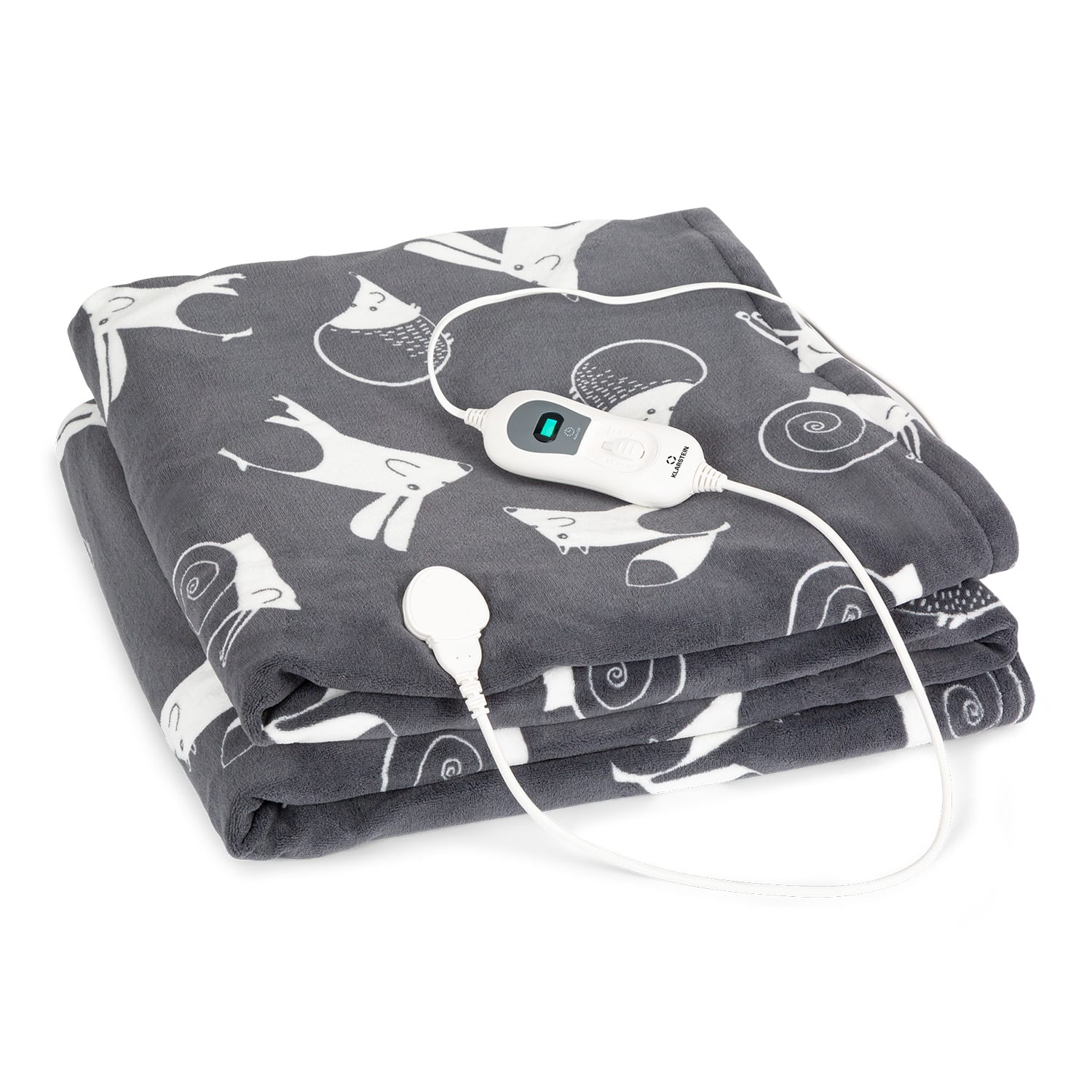 Dr. Watson XXL manta elétrica 3 níveis de potência lavável 200x180cm velo de coral Estampa Antracite | XXL