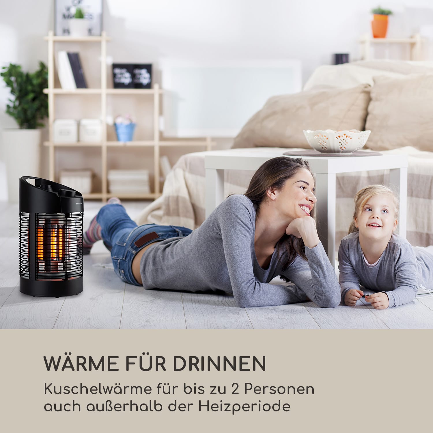 Heat Guru 360 Mini Infrarot-Heizstrahler 700/350W Oszillation 41 cm