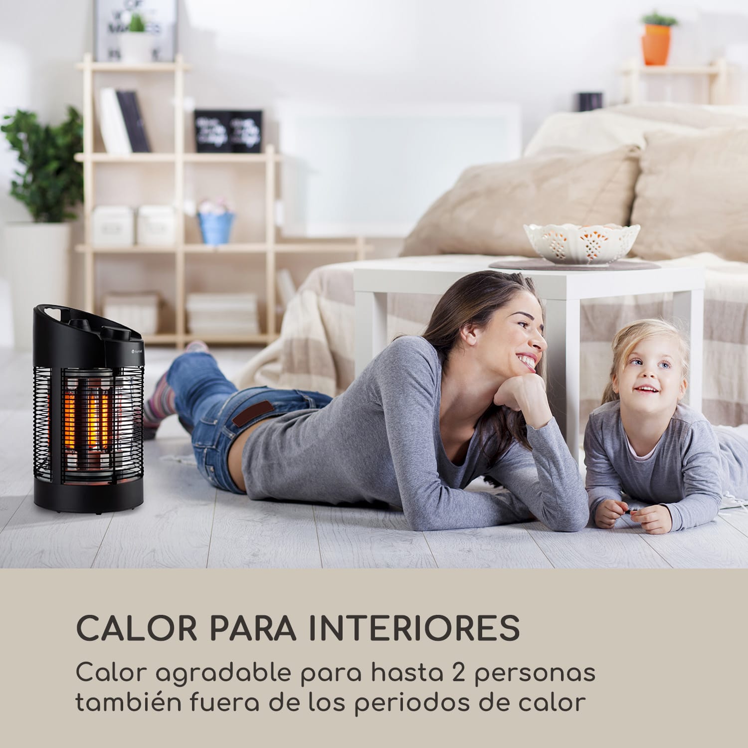 Heat Guru 360 Mini Estufa exterior 700/350W Oscilación Negra 41 cm