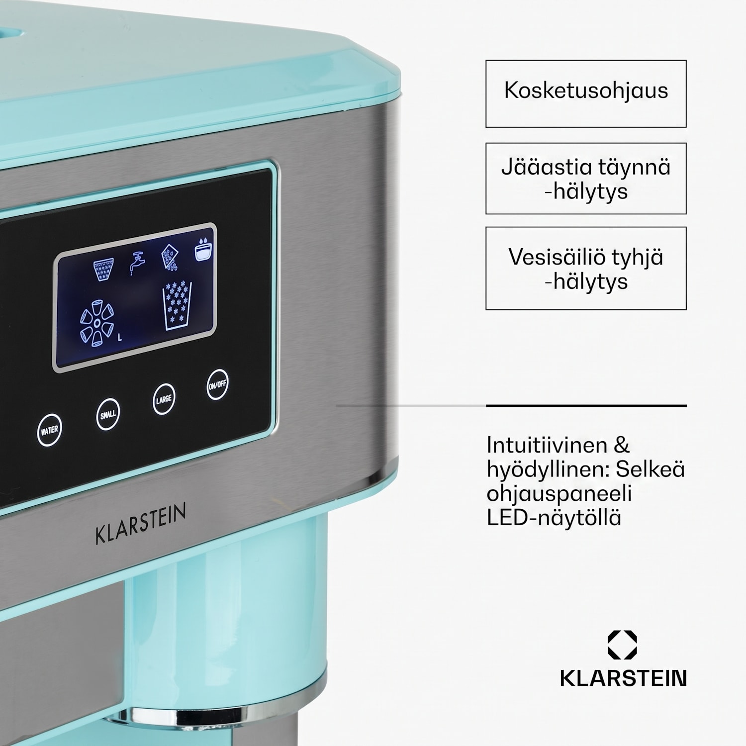 Eiszeit Crush, jääpalakone, 2 kokoa, jäämurskaa Sinivihreä