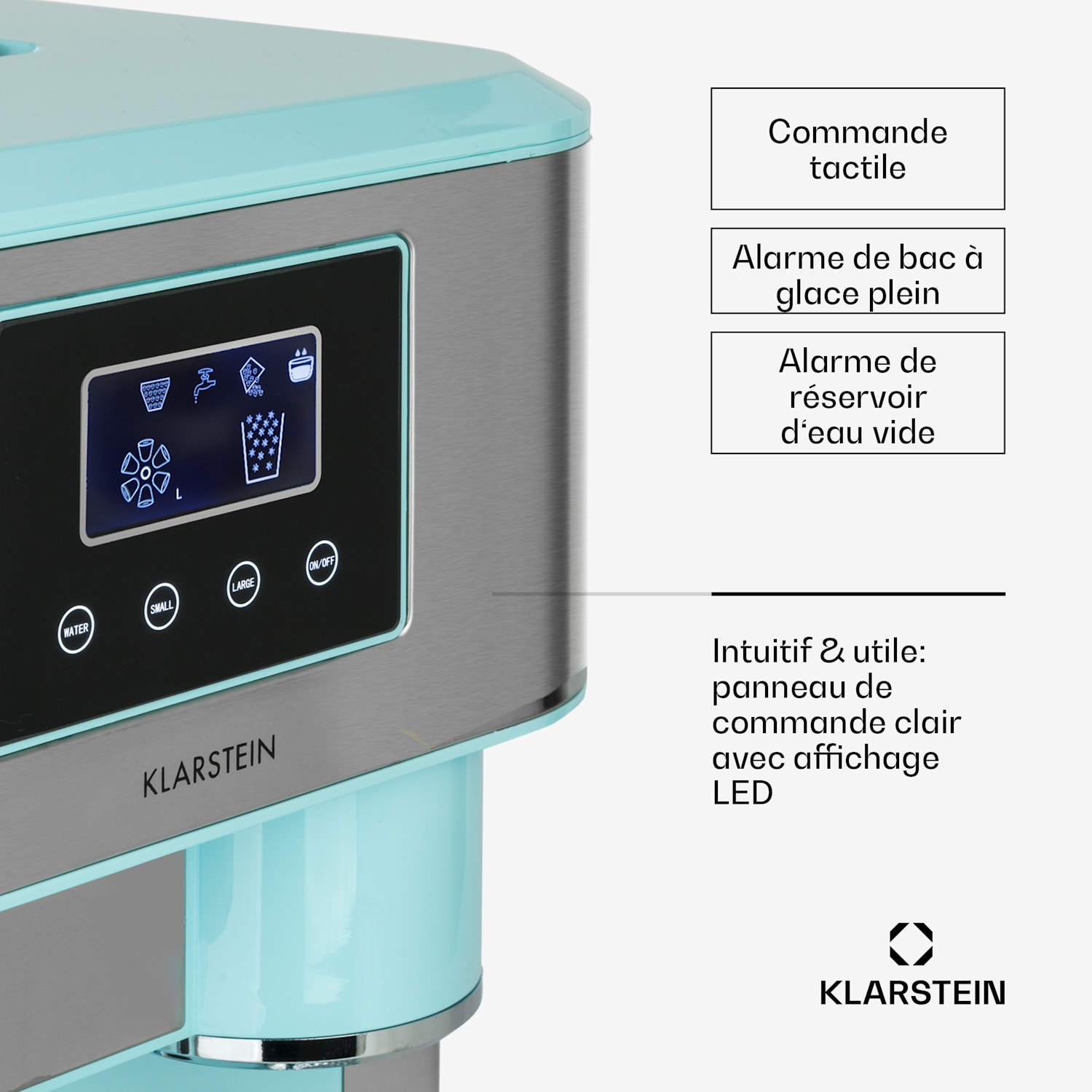 Eiszeit Crush machine à glaçons 2 tailles de glace pilée Aqua