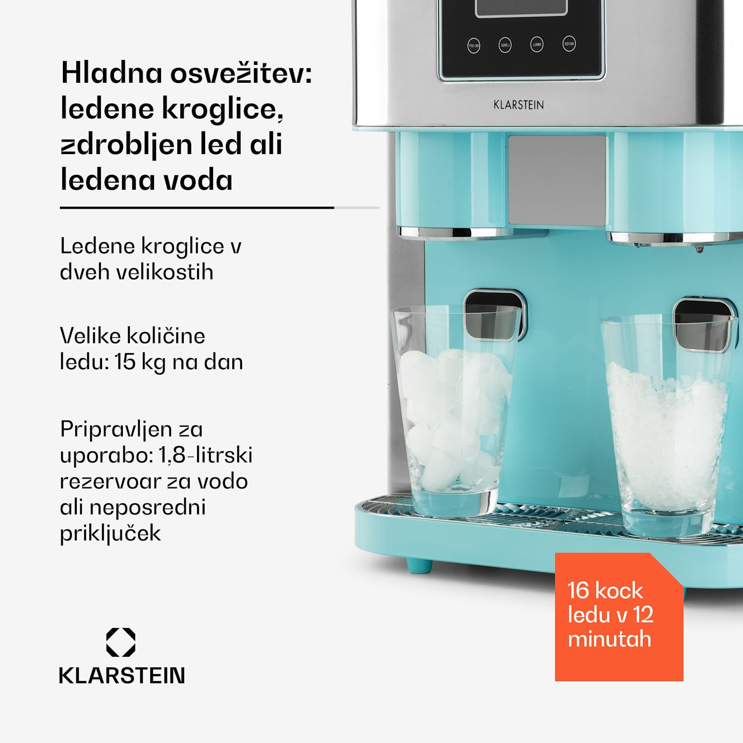 Eiszeit Crush, mașină de făcut gheață, 2 dimensiuni, gheață zdrobită Aqua