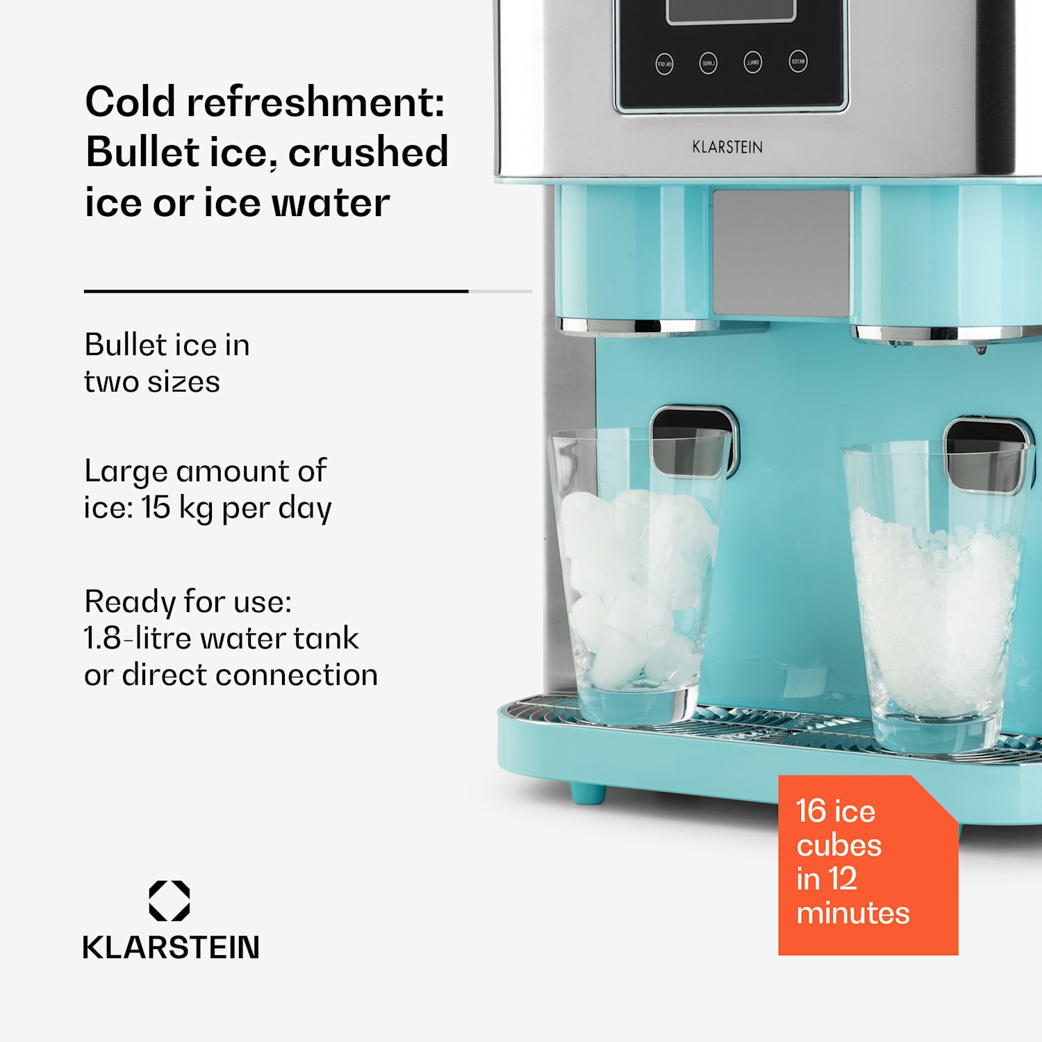 Eiszeit Crush ijsblokjesmachine 2 afmetingen crushed ice Aqua