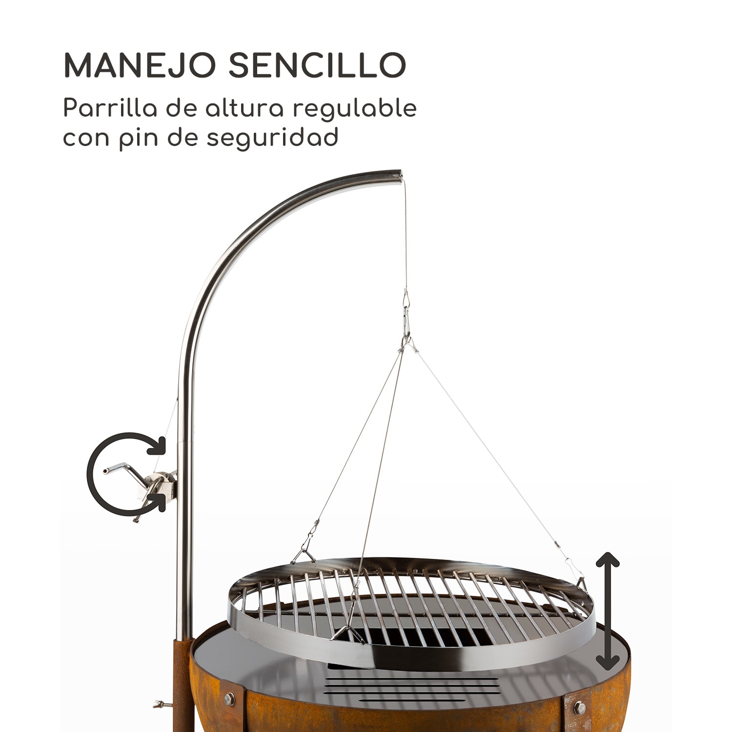 Fire Globe Brasero con Parrilla Ø60cm Acero 