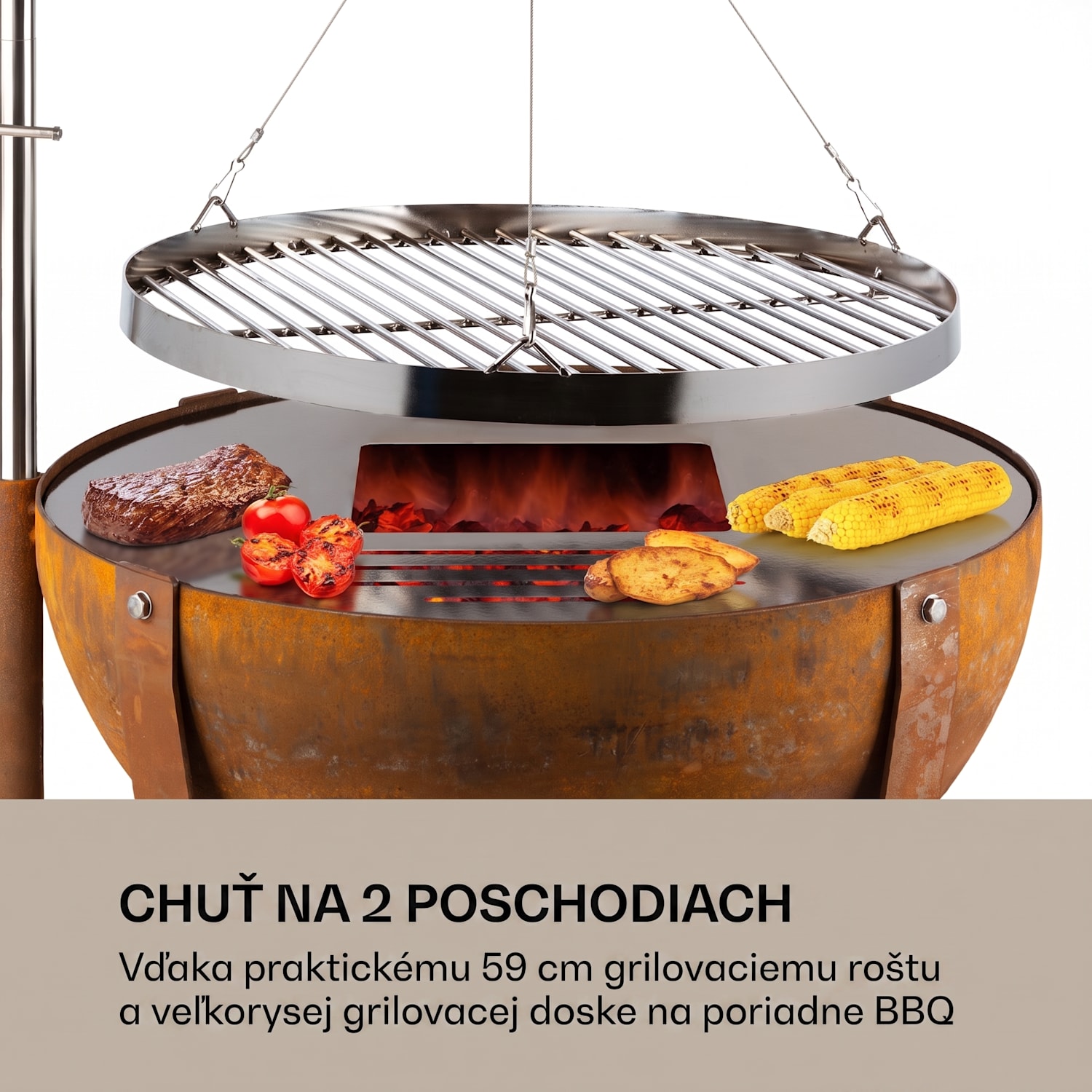 Blum Fire Globe, ohnisko s grilom, Ø 60 cm, oceľ 