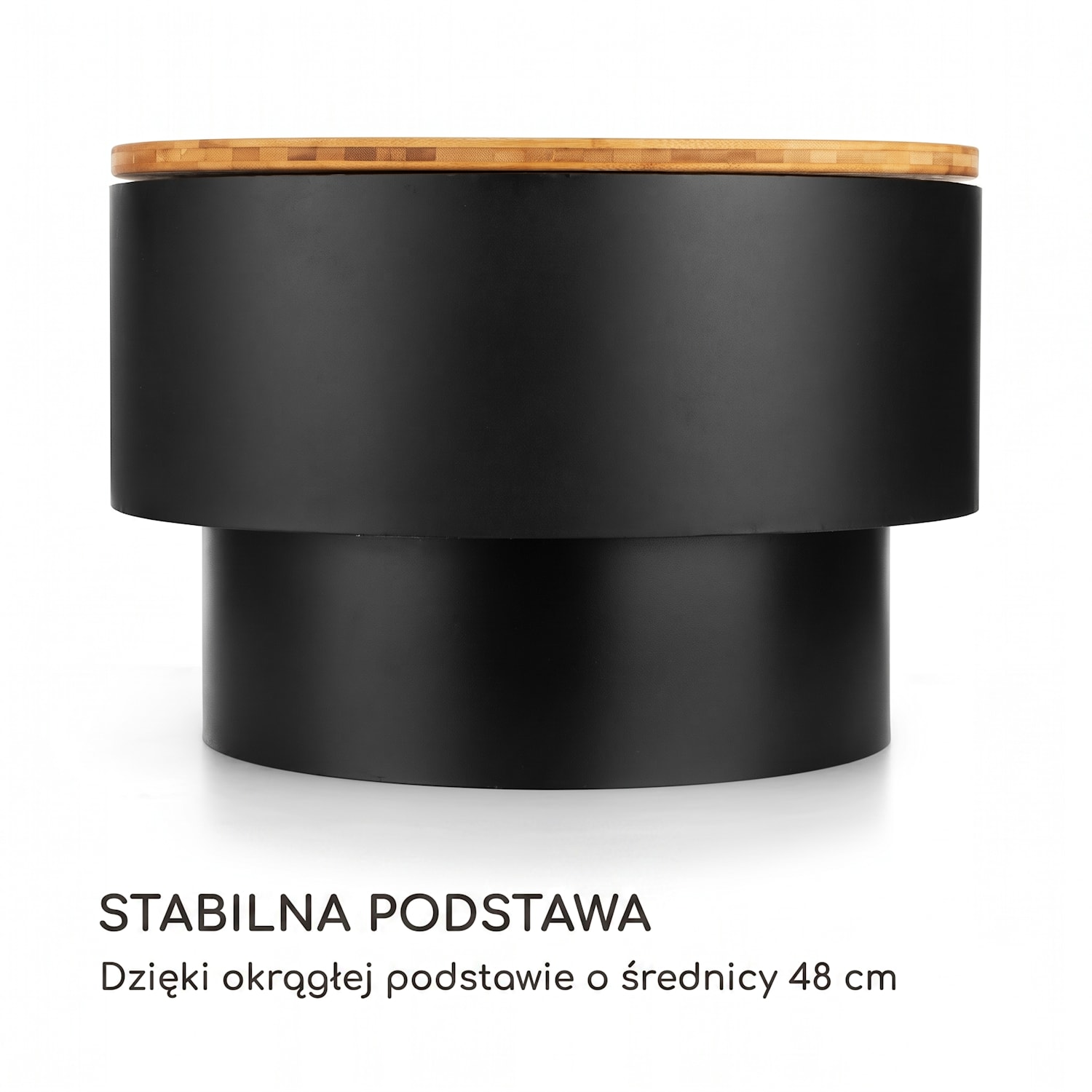 Pompeji, palenisko ogrodowe z rusztem grillowym, Ø 60 cm, stal Czarny