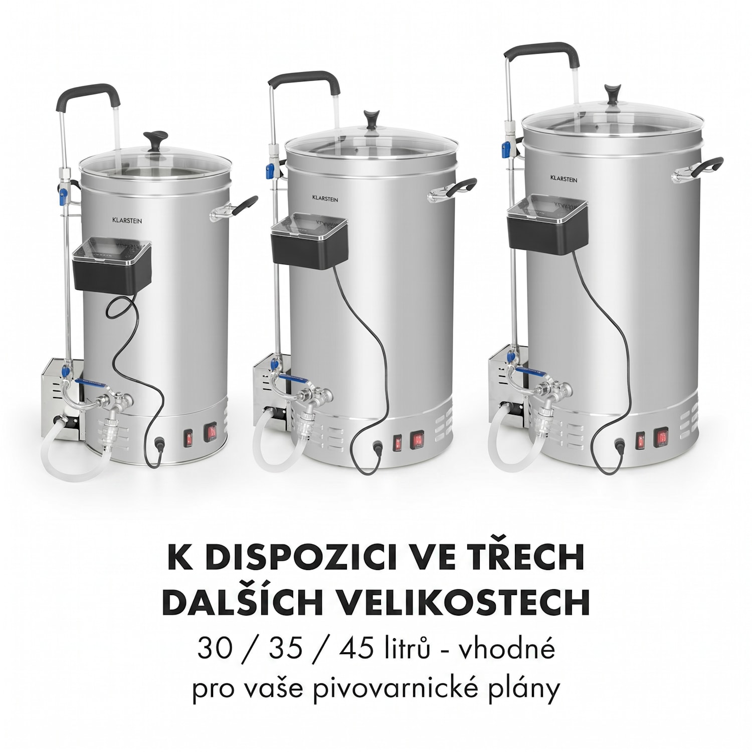 Brauheld Pro, sladový kotel, 3300 W, 70 l, 30-100 °C, oběhové čerpadlo, ušlechtilá ocel 