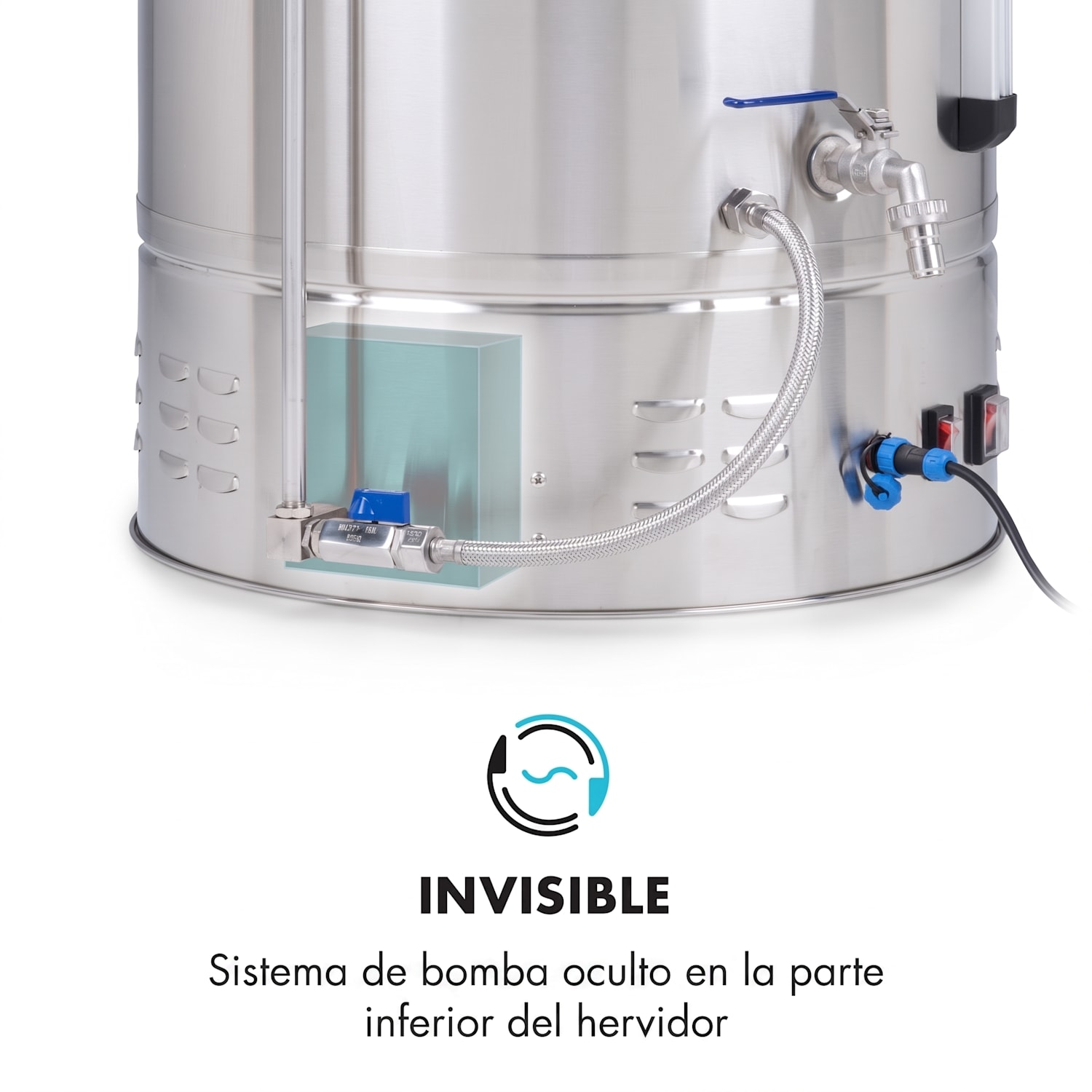 Caldera de maceración Brauheld Pro 3300W 70L 30-100°C bomba de circulación acero inoxidable 