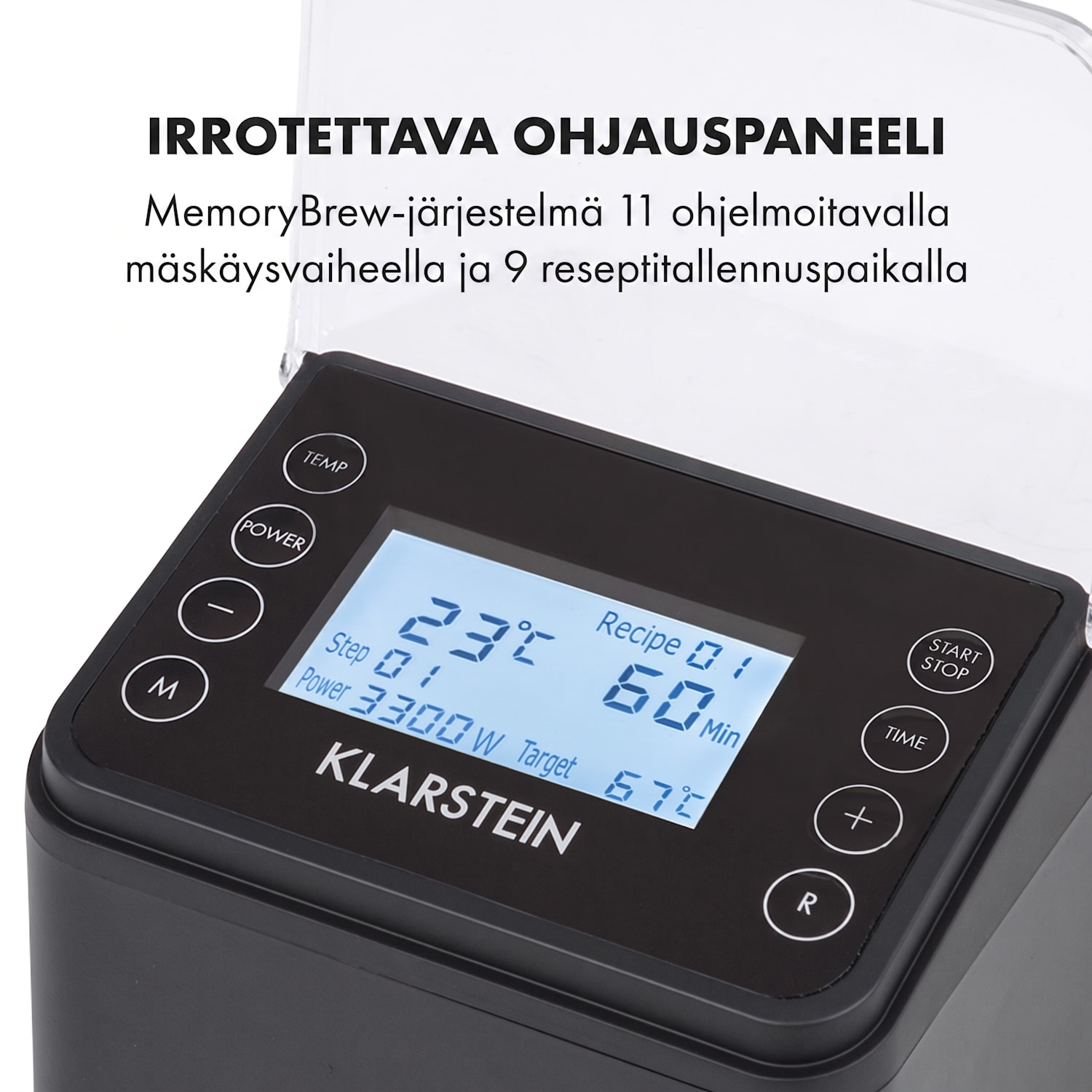 Brauheld Pro, mäskikattila, 3300 W, 45 l, 30–100 °C, sekoituspumppu, ruostumaton teräs 