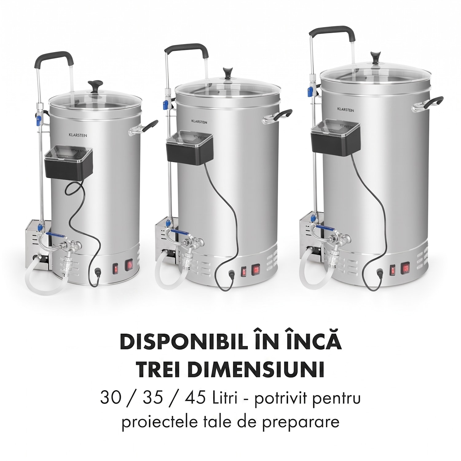 Brauheld Pro, cazan pentru malț, 3300 W, 70 l, 30 - 100 ° C, pompă de circulație, oțel inoxidabil 