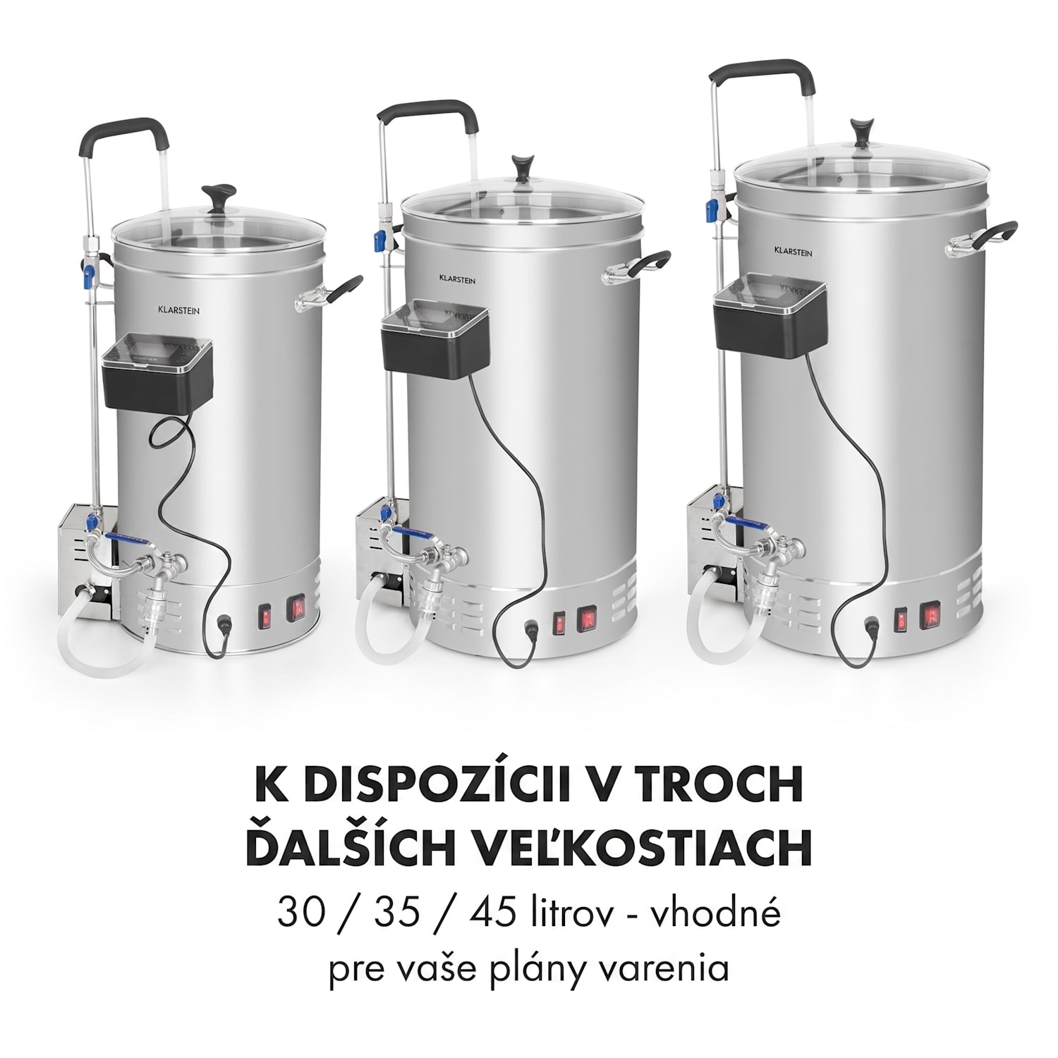 Brauheld Pro, sladový kotol, 70 l, 3300 W, 30 – 100 °C, obehové čerpadlo, nehrdzavejúca oceľ 