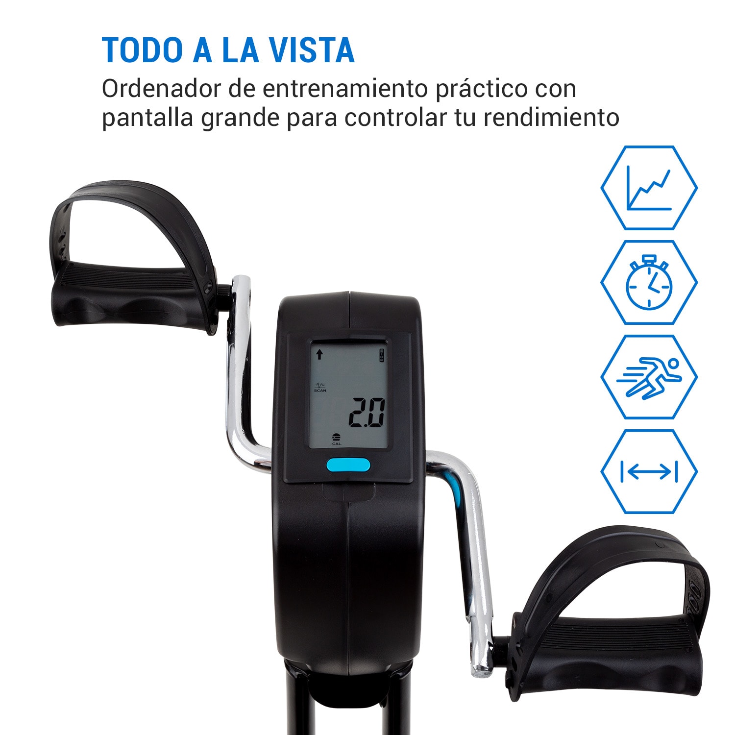 Azura Full Body Comfort Bicicleta estática Bicicleta de manos Masa oscilante de 7,5 kg Accionamiento por correa 