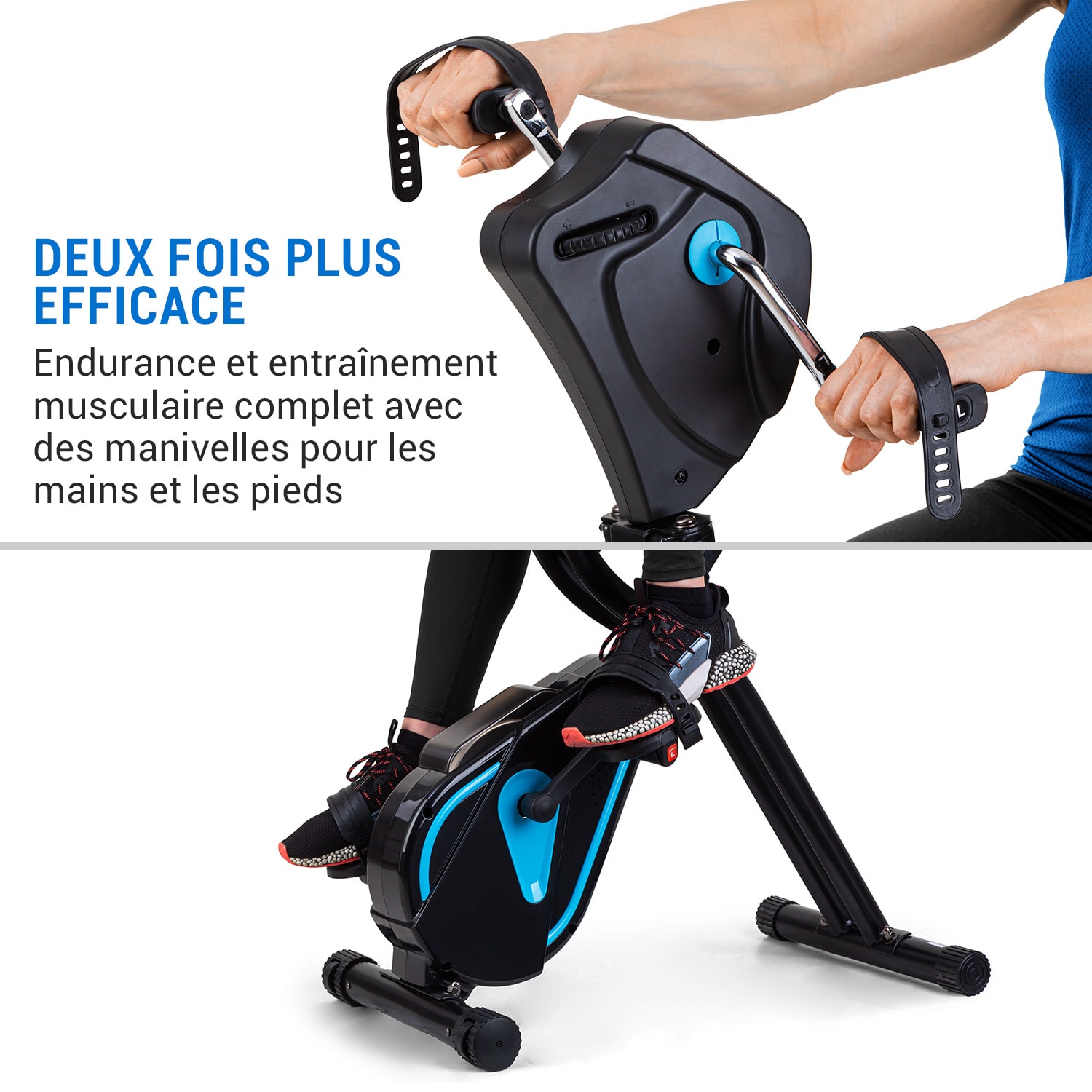 Azura Full Body Comfort hometrainer handfiets 7,5 kg vliegwielmassa riemenaandrijving 
