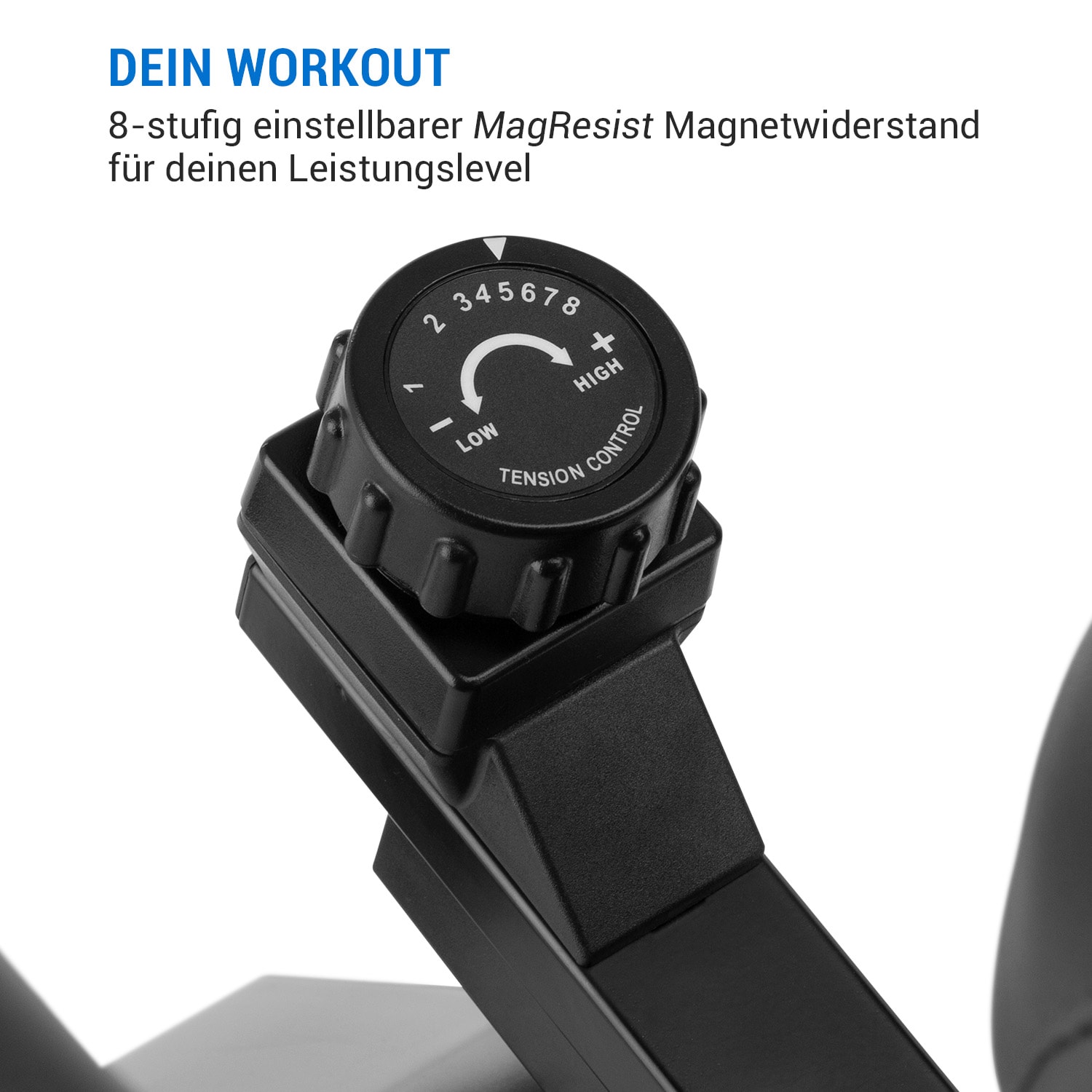 Azura Desk Bike Heimtrainer 7,5 kg Schwungmasse Riemenantrieb Schwarz