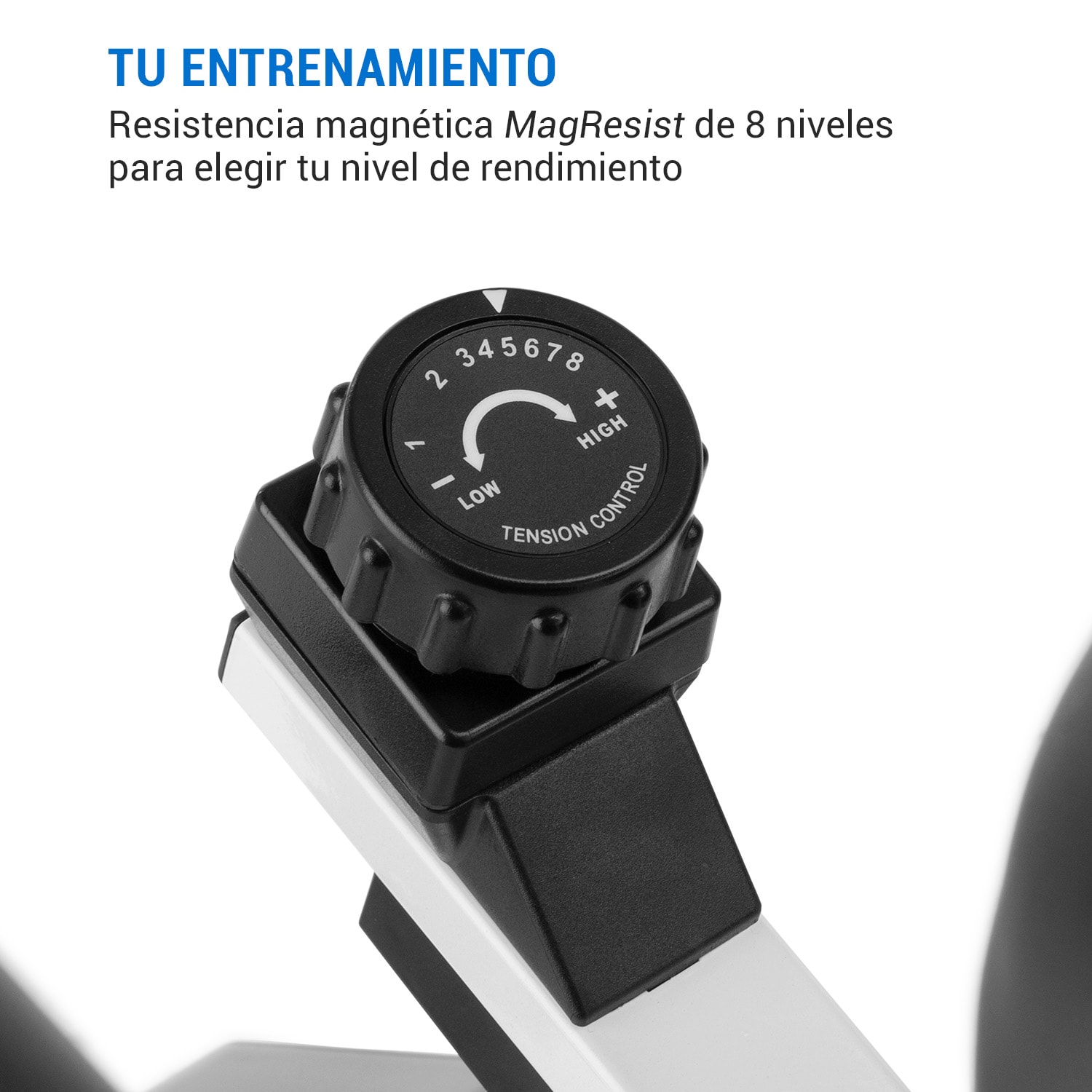 Bicicleta estática Azura Desk Bike 7,5 kg masa volante de inercia transmisión por correa Blanco