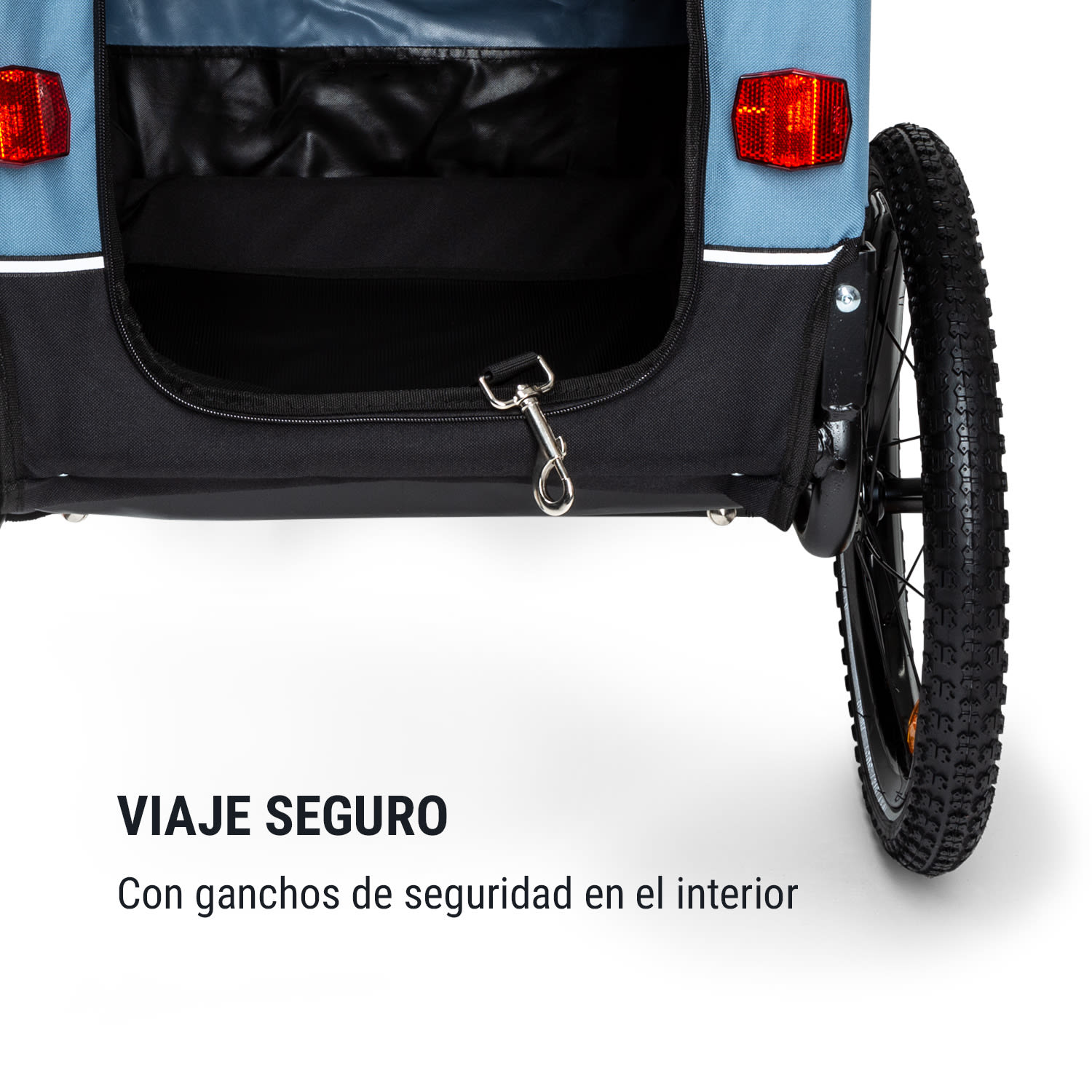 Remolque y silla de paseo para perros Corgi 2 en 1 600D Oxford tubo de acero banderín de advertencia 