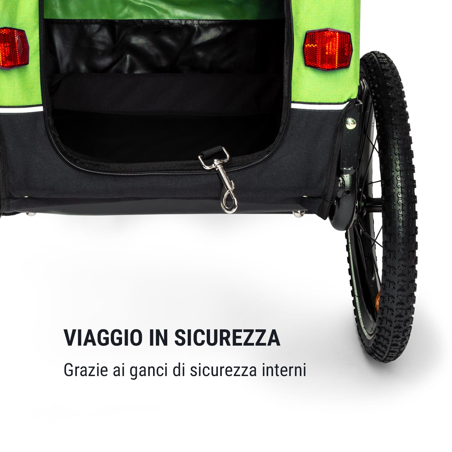 Corgi 2-in-1 Dog Trailer & Stroller 600D Oxford Tubo d'acciaio Bandierina segnaletica 