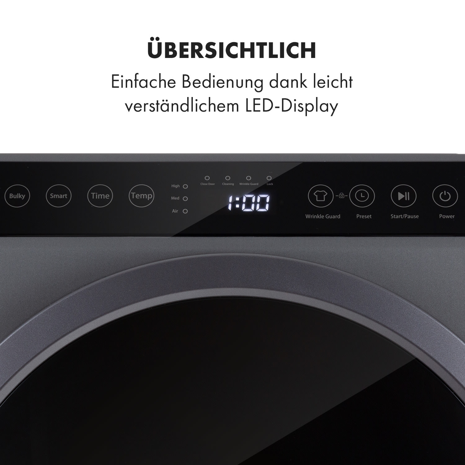 EZ Dry Wäschetrockner Ablufttrockner 1500W 6kg 60cm Anthrazit