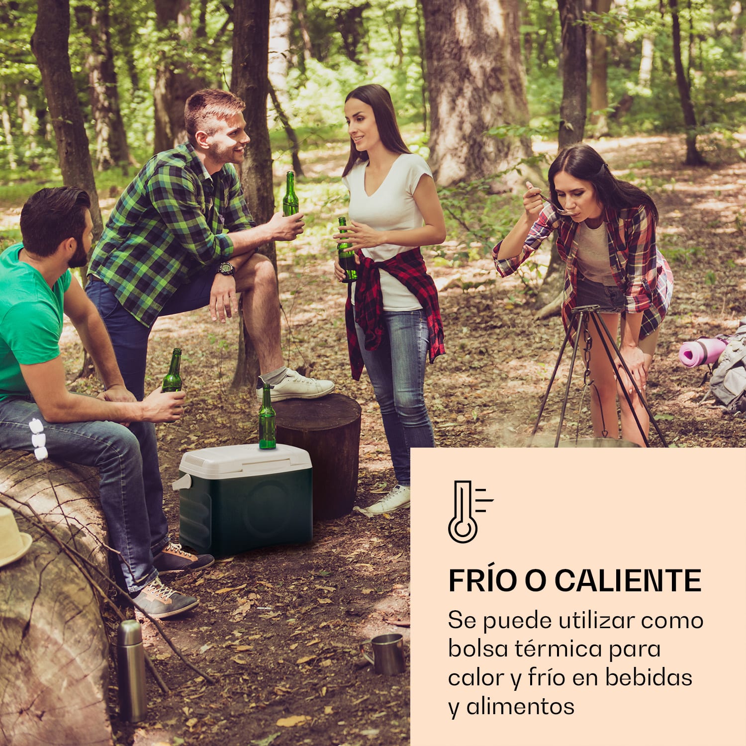 BeerBelly 21 Nevera eléctrica térmica y refrigeradora portátil Puerto USB Función ECO Azul Marino