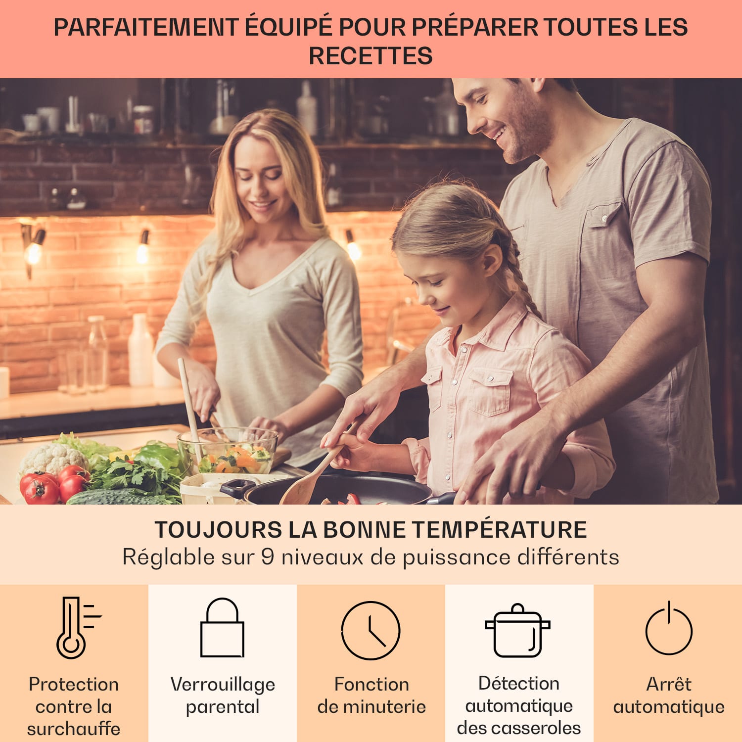Virtuosa 4 table de cuisson encastrée 4 zones 6500 W vitrocéramique Verre Blanc