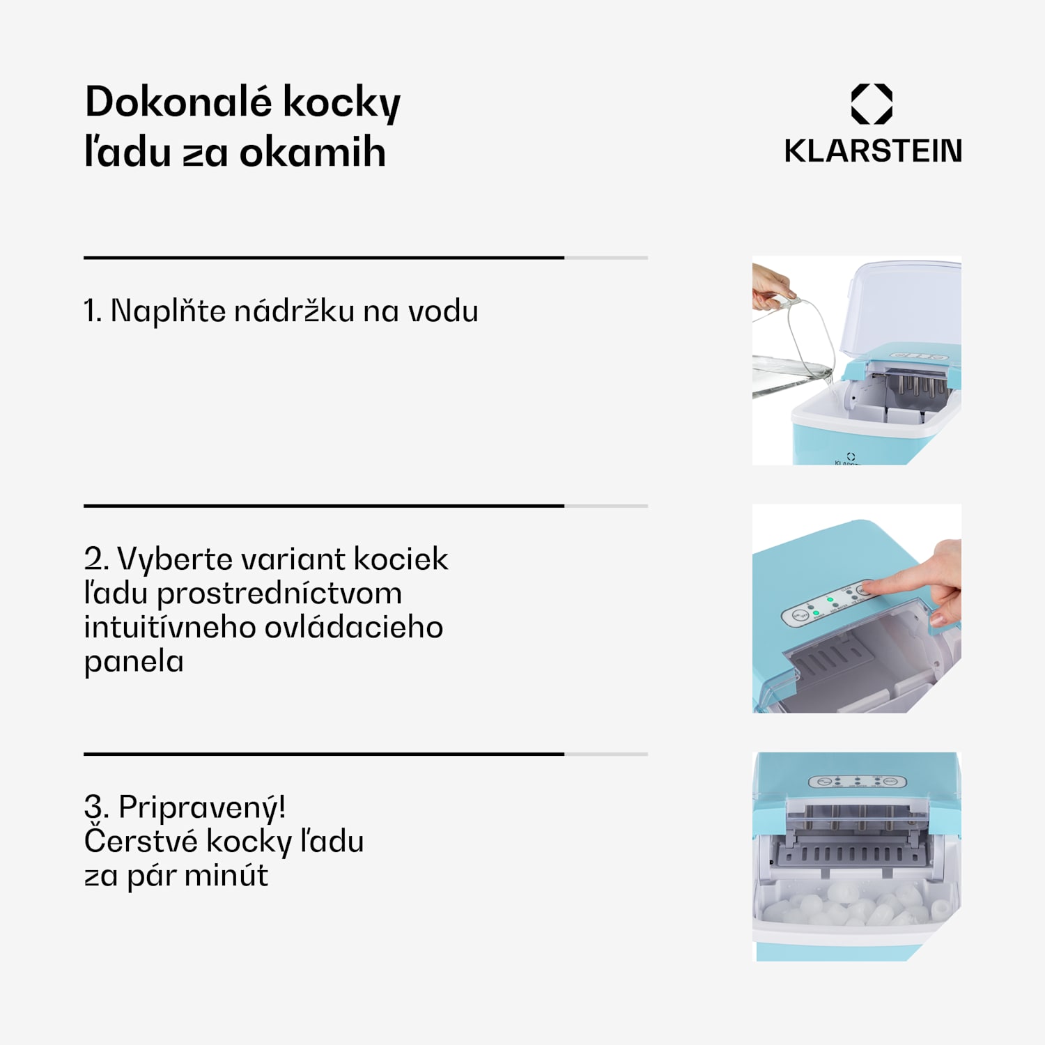 Arctic Porter, výrobník ľadu, kužeľovité kúsky ľadu, 12 kg/24 h, nehrdzavejúca oceľ Aqua