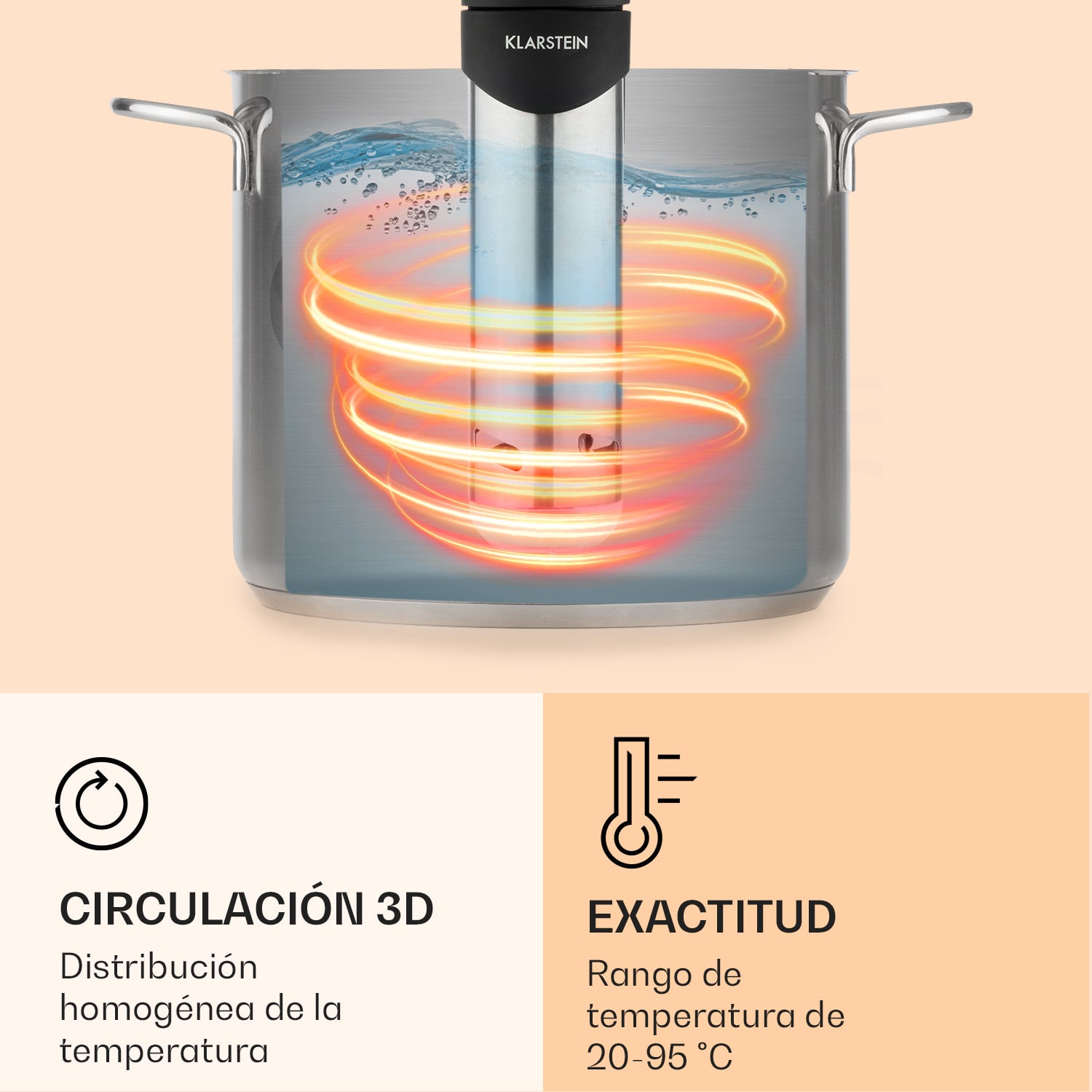 Bomba Sous Vide Quickstick Smart Circulación 3D 20-95 °C 