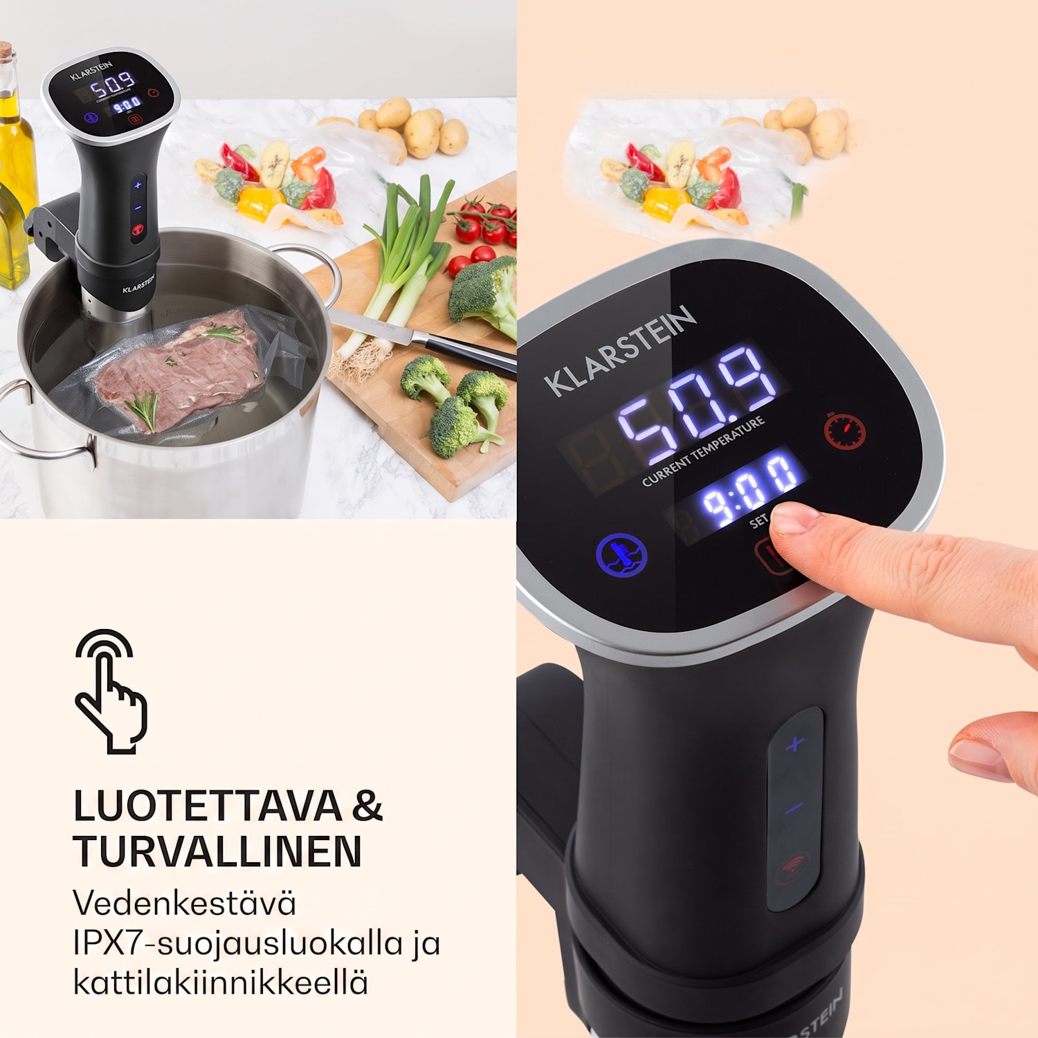 Quickstick Smart -sous vide pumppu 3D Circulation 20–95 °C 
