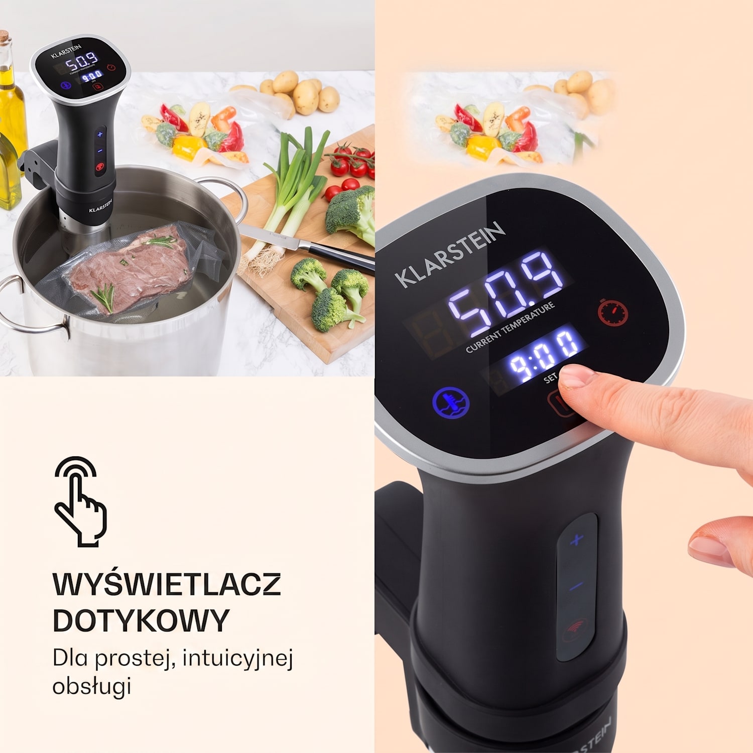 Quickstik Smart, cyrkulator do gotowania sous-vide, pompa 3D, cyrkulacja, 20-95°C 