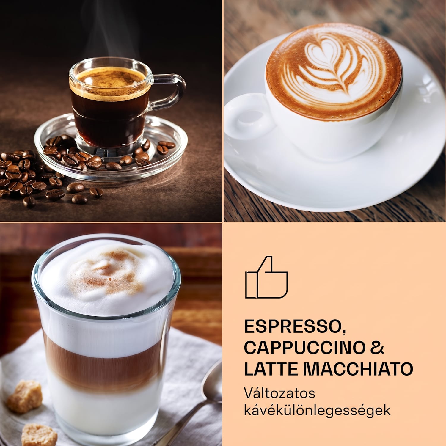 Gusto Classico, eszpresszógép, 1350 W, 20 bar, 1,5 l, rozsdamentes acél Fekete